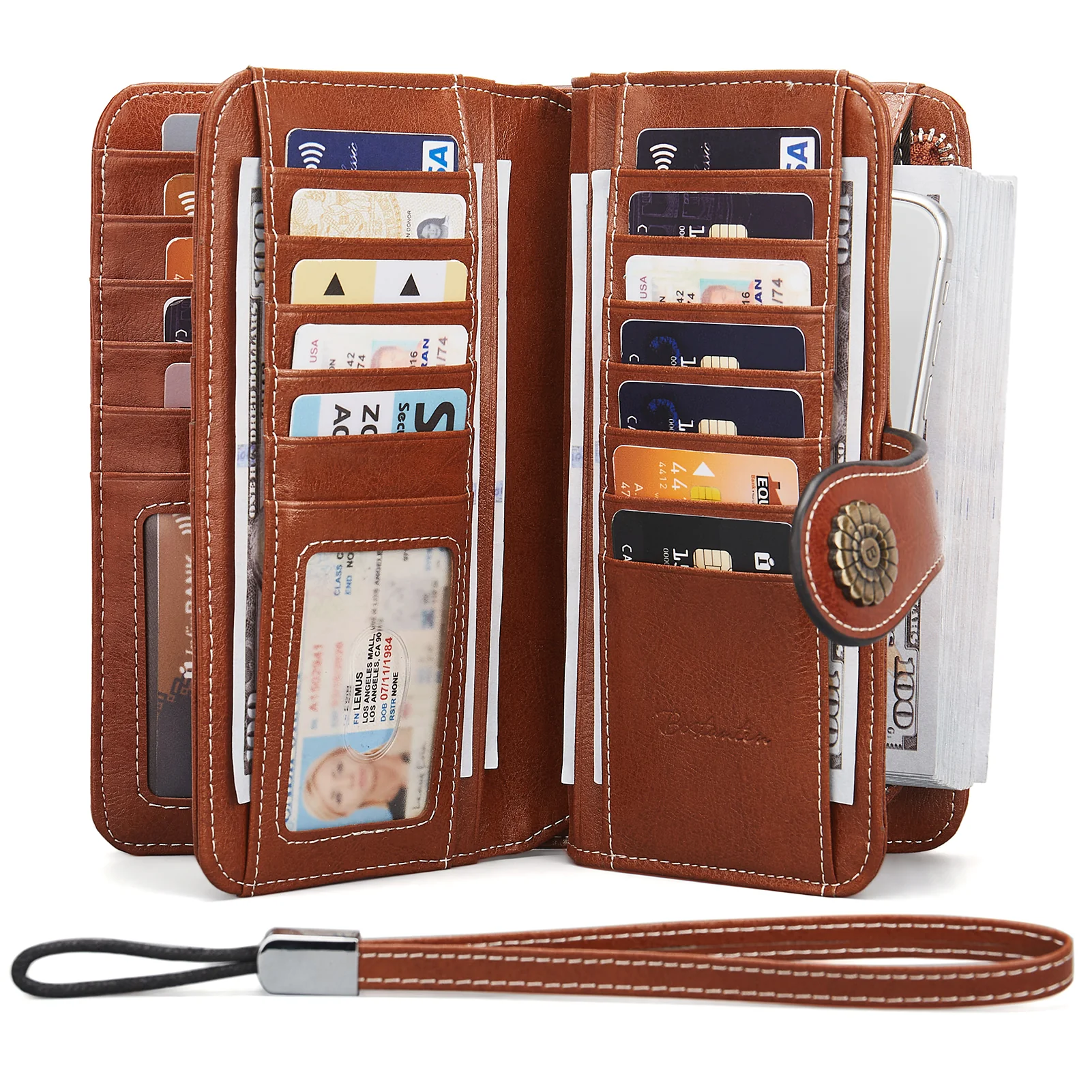 Lomy Big Wallet For Women With Wristlet —  Large Capacity - Image 8