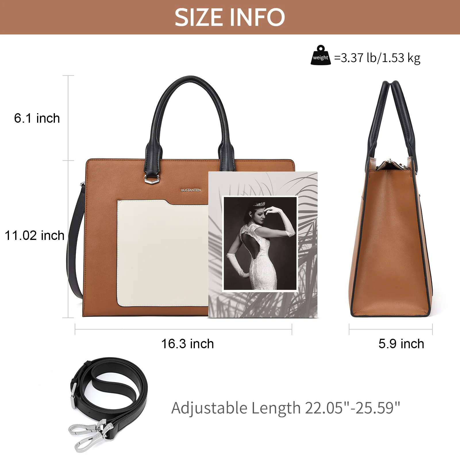Mizuki Laptop Briefcase For Ladies — Luxury - Image 6