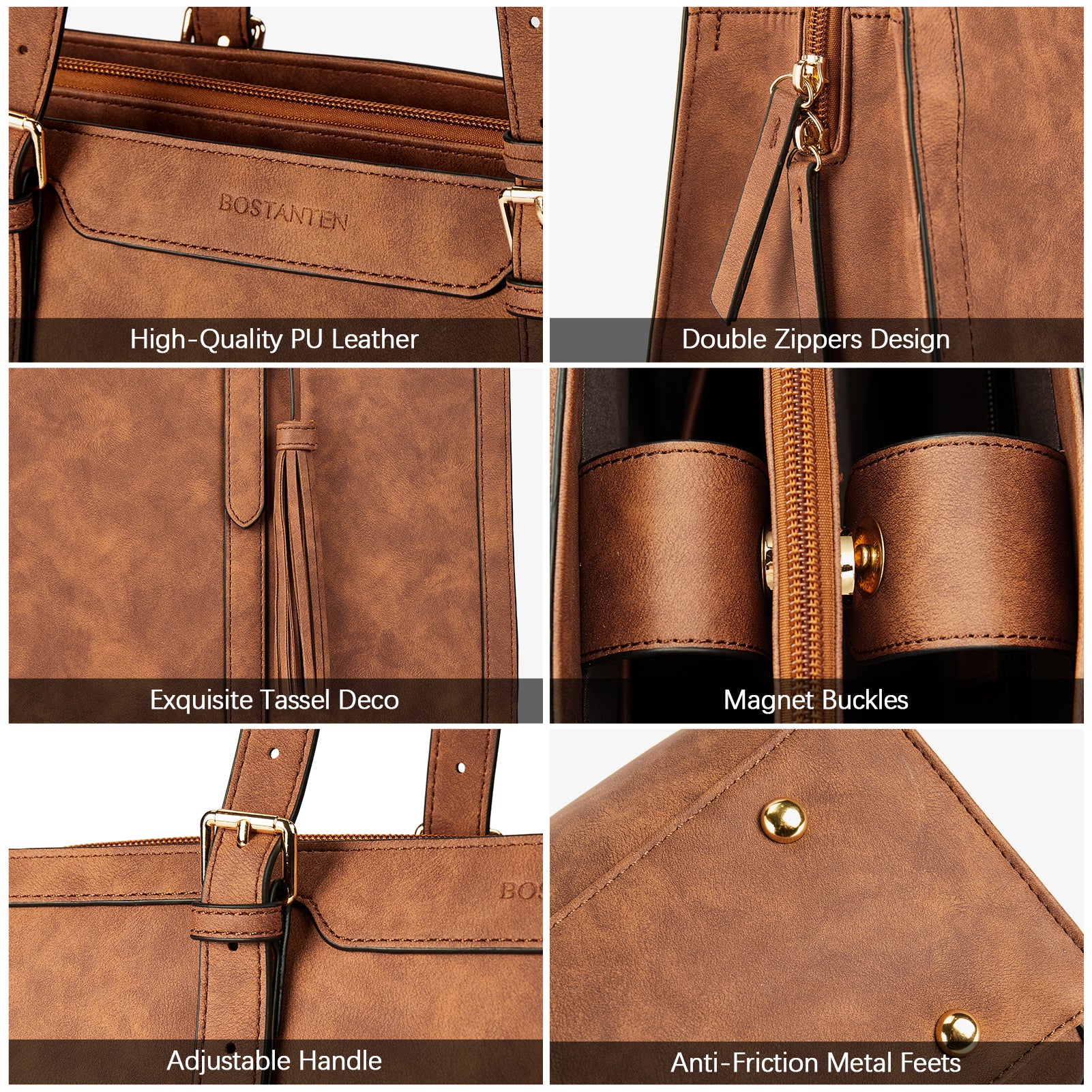 Nevin Professional 15.6 inch Leather Briefcase Business Office Purse - Image 12