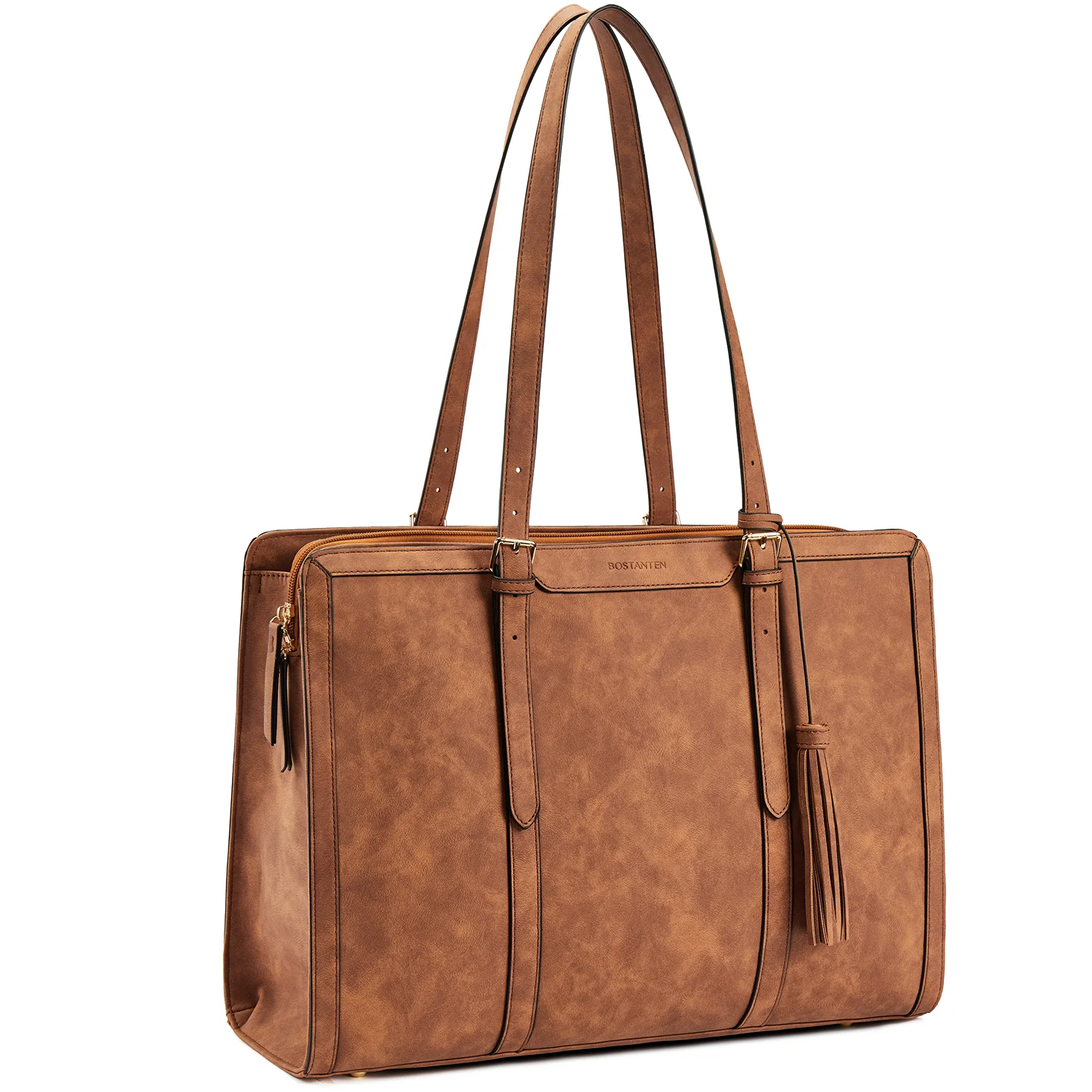 Nevin Professional 15.6 inch Leather Briefcase Business Office Purse - Image 14