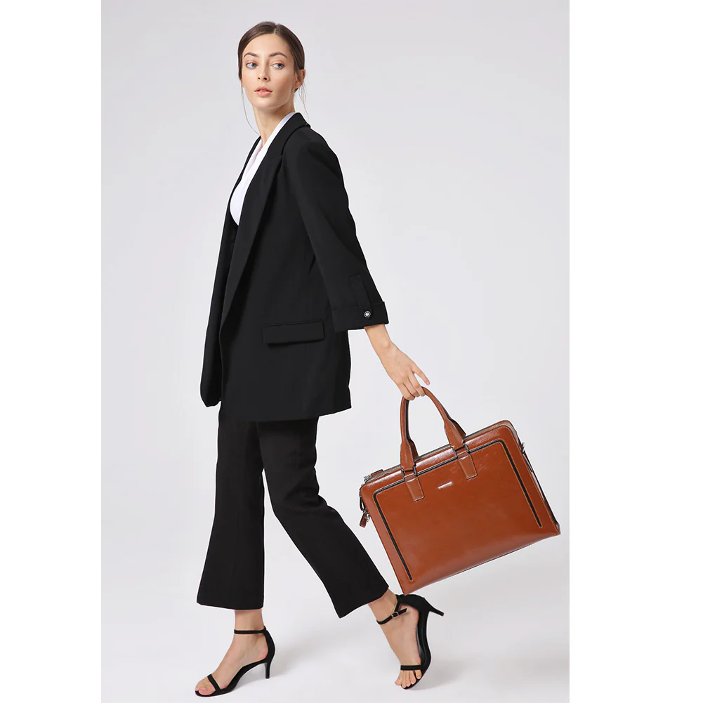 Carol Designer Briefcase For Women — Italian Leather - Image 17