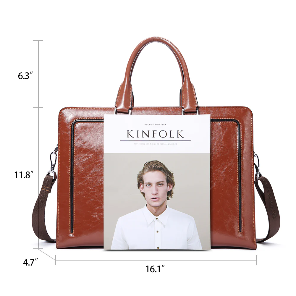 Carol Designer Briefcase For Women — Italian Leather - Image 18