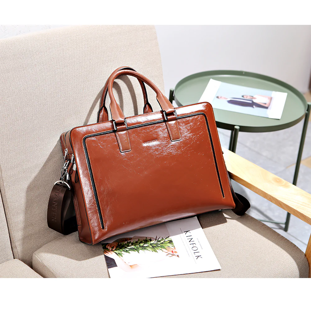 Carol Designer Briefcase For Women — Italian Leather - Image 19