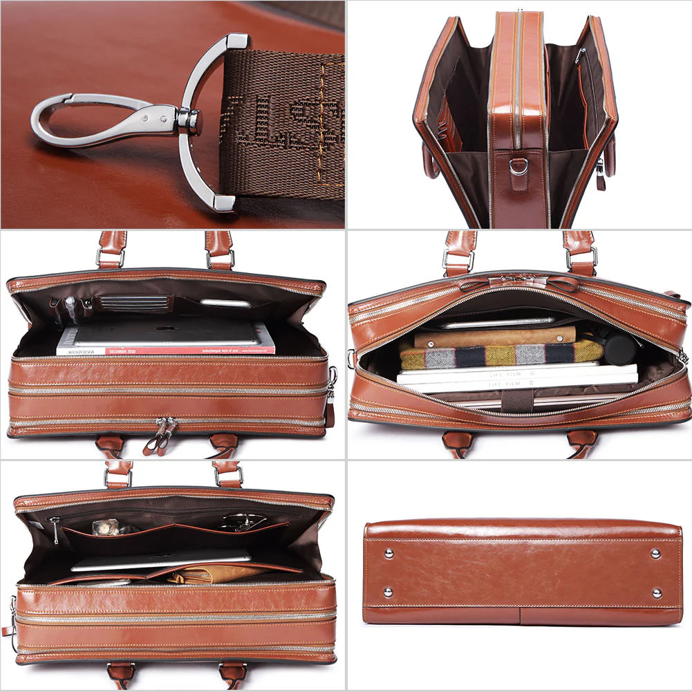Carol Designer Briefcase For Women — Italian Leather - Image 22