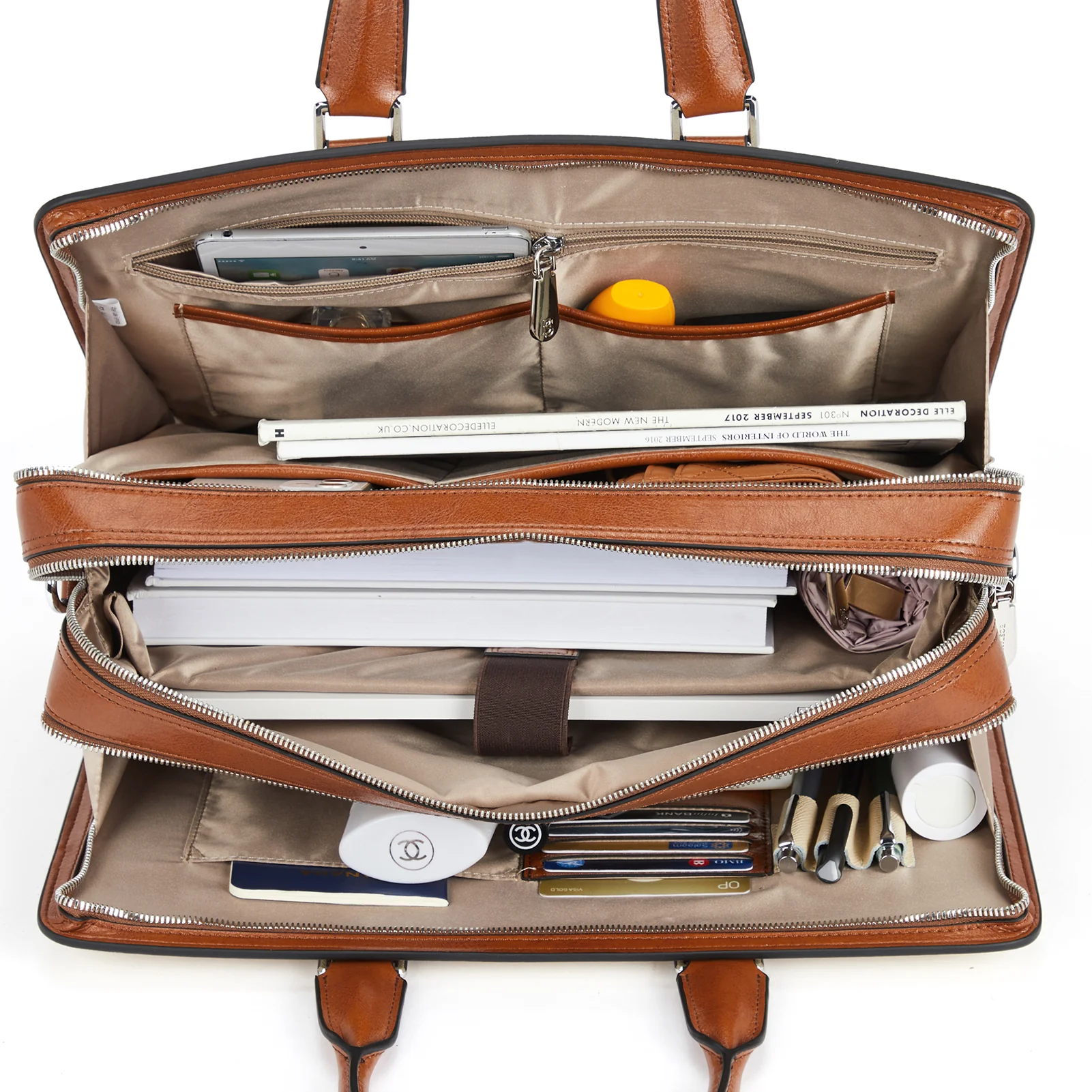 Carol Designer Briefcase For Women — Italian Leather - Image 4
