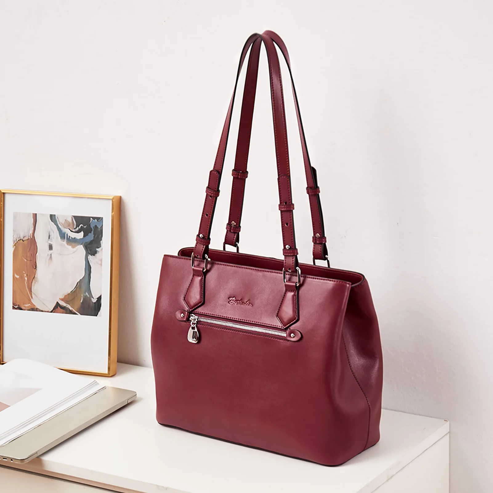 BOSTANTEN Women Handbag Faux Leather Shoulder Bag Soft Designer Top Handle Purses - Image 16
