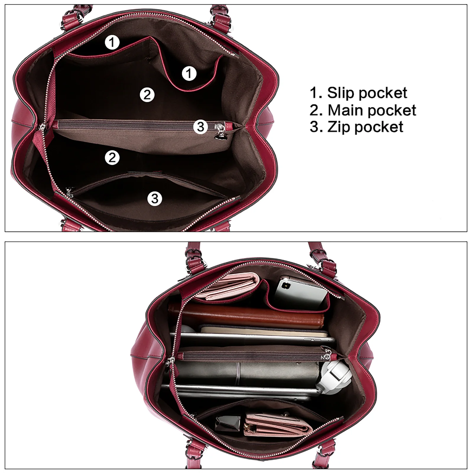 BOSTANTEN Women Handbag Faux Leather Shoulder Bag Soft Designer Top Handle Purses - Image 18