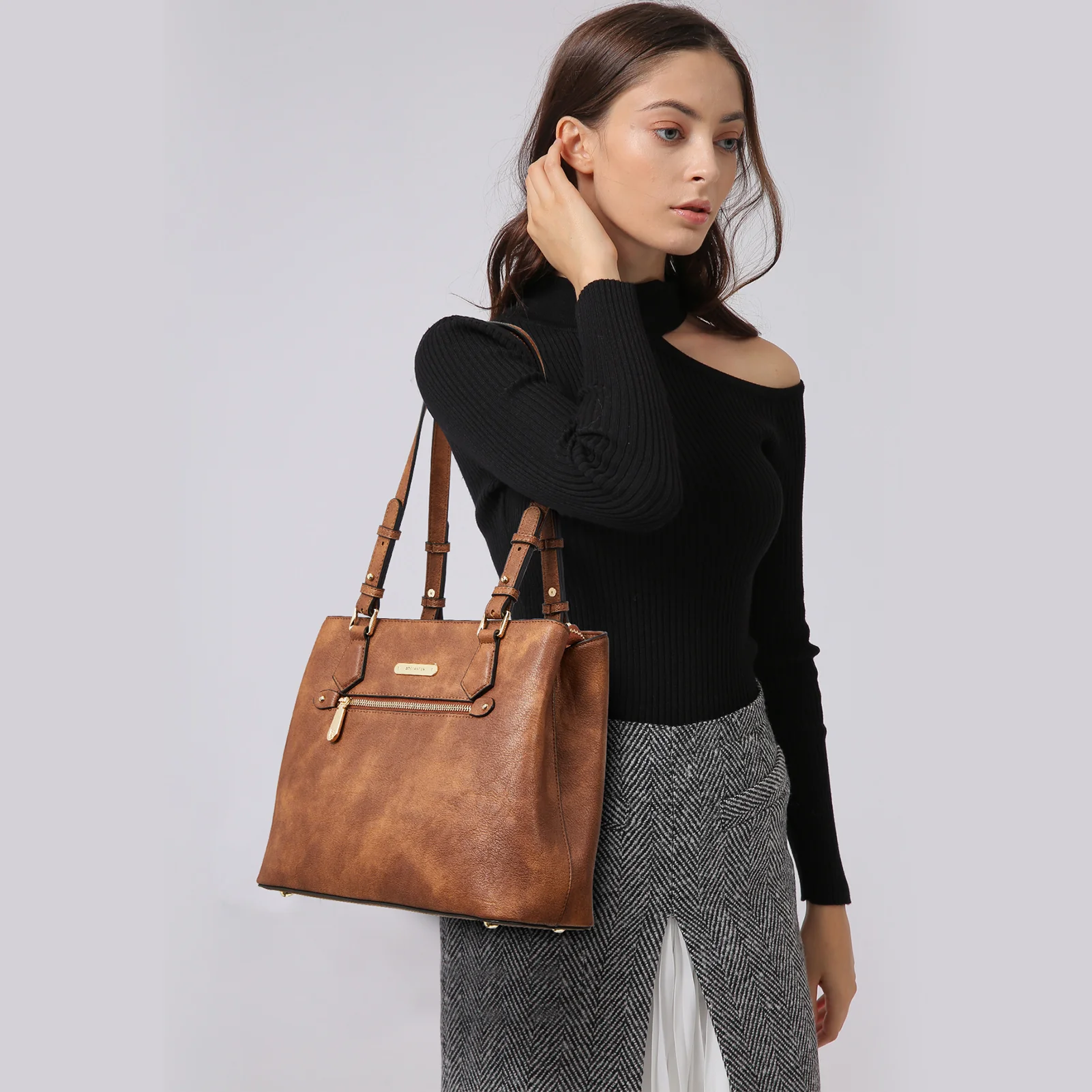 BOSTANTEN Women Handbag Faux Leather Shoulder Bag Soft Designer Top Handle Purses - Image 2