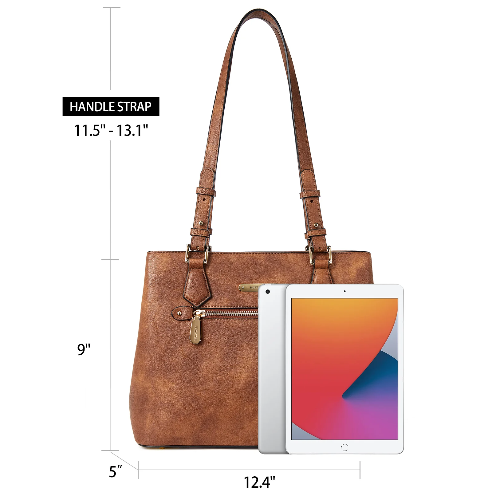 BOSTANTEN Women Handbag Faux Leather Shoulder Bag Soft Designer Top Handle Purses - Image 4
