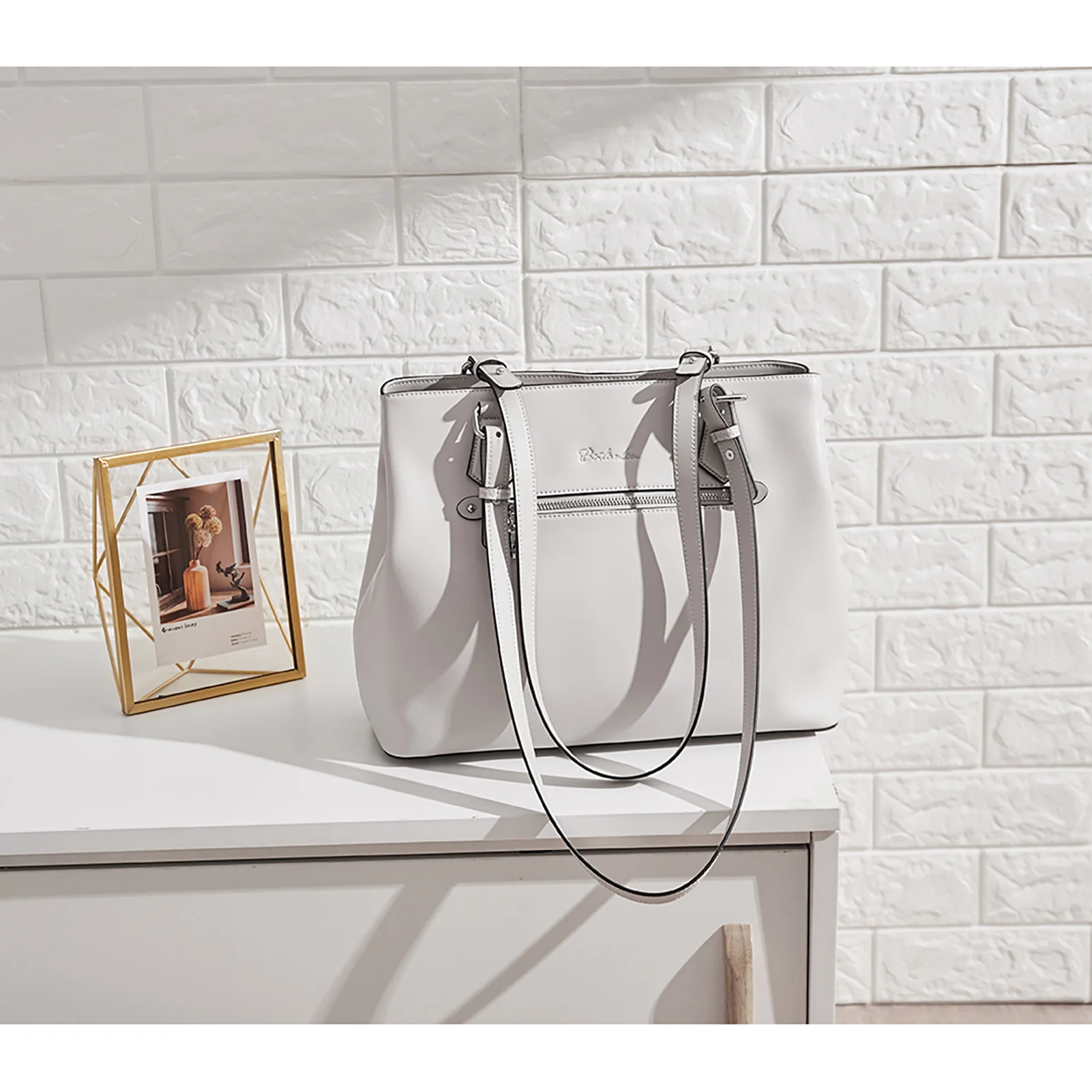 BOSTANTEN Women Handbag Faux Leather Shoulder Bag Soft Designer Top Handle Purses - Image 9
