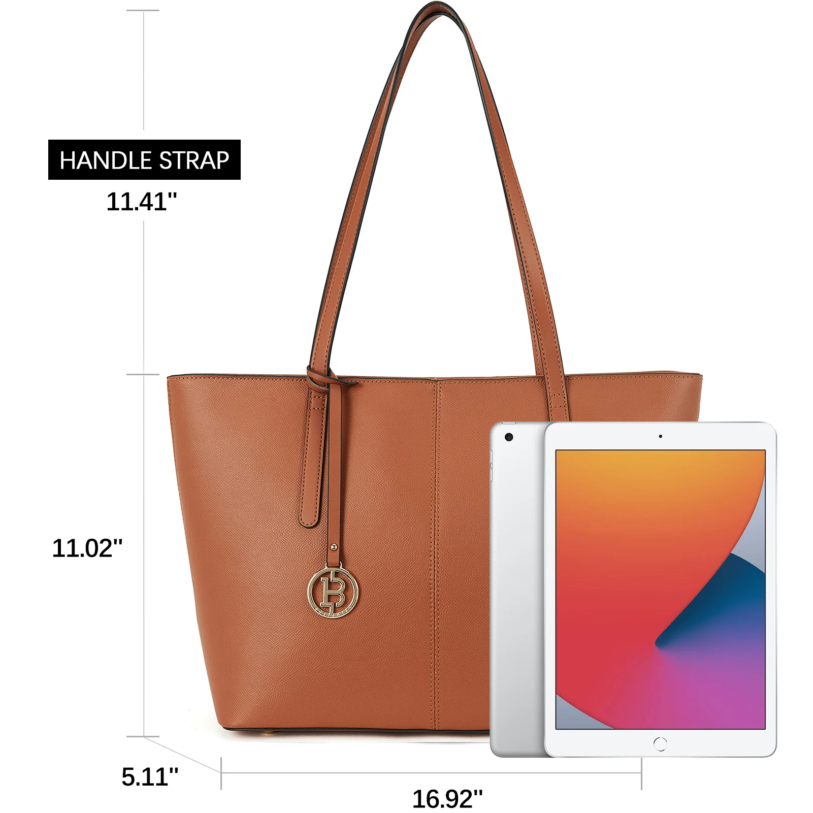 Carol Leather Work Tote 16'' - Image 12