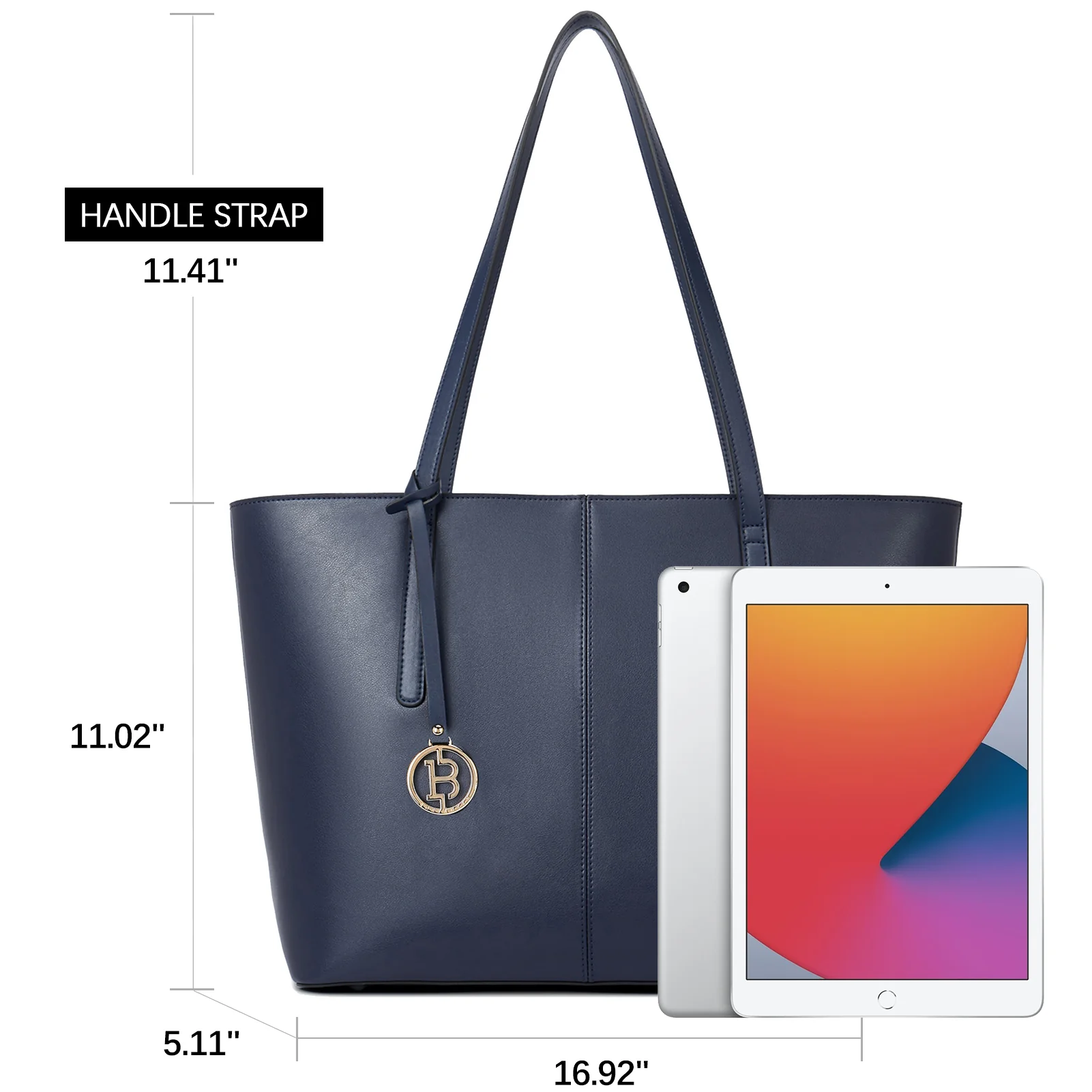 Carol Leather Work Tote 16'' - Image 18