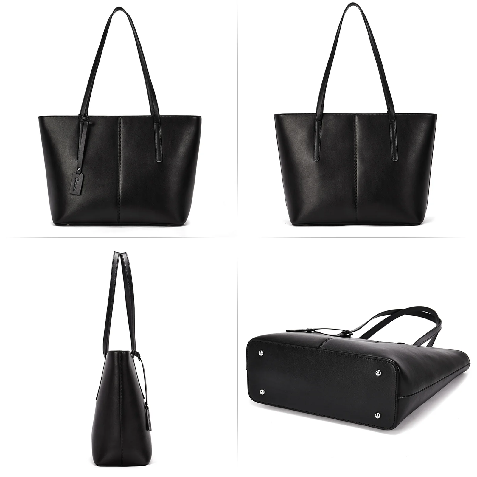Carol Leather Work Tote 16'' - Image 3