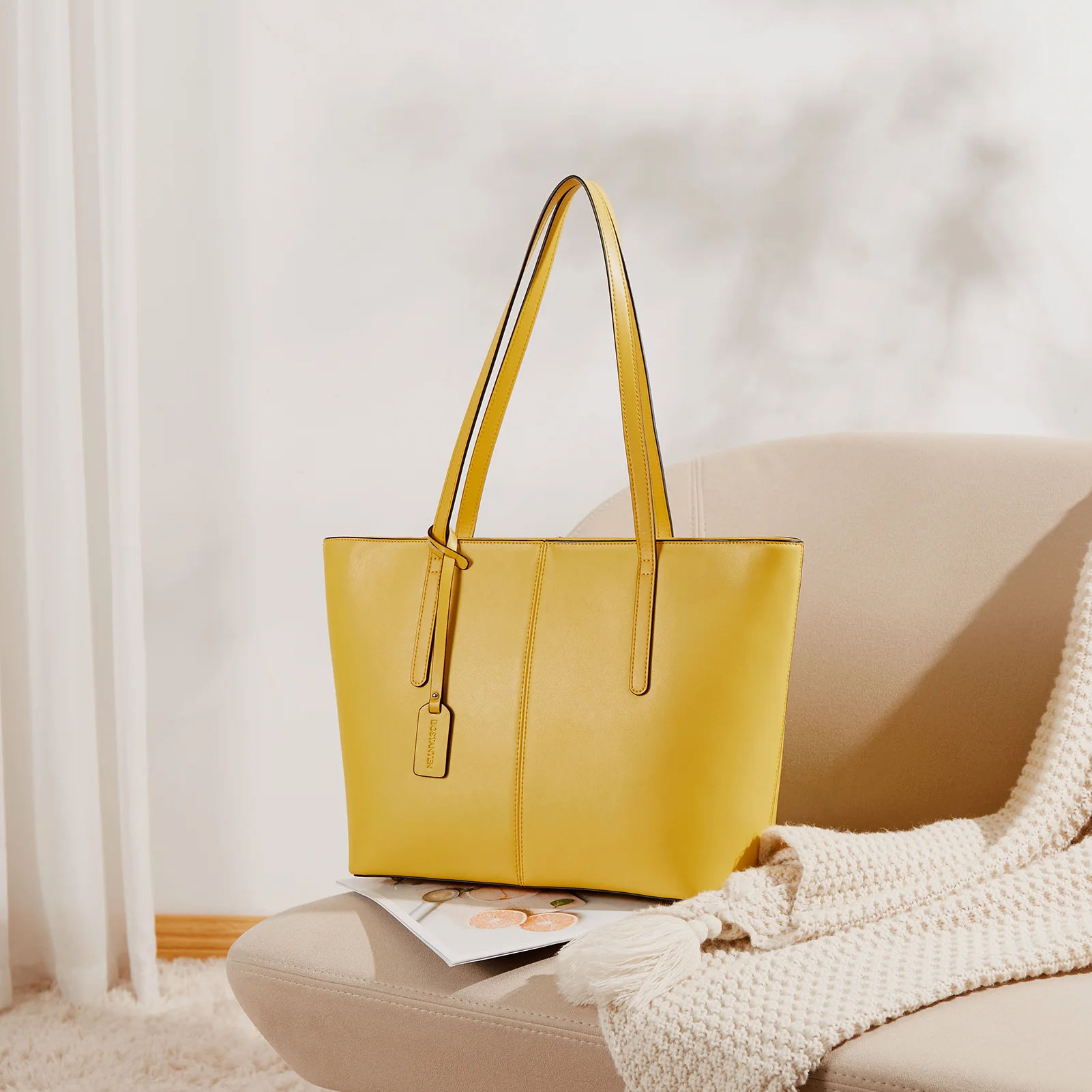 Carol Leather Work Tote 16'' - Image 45