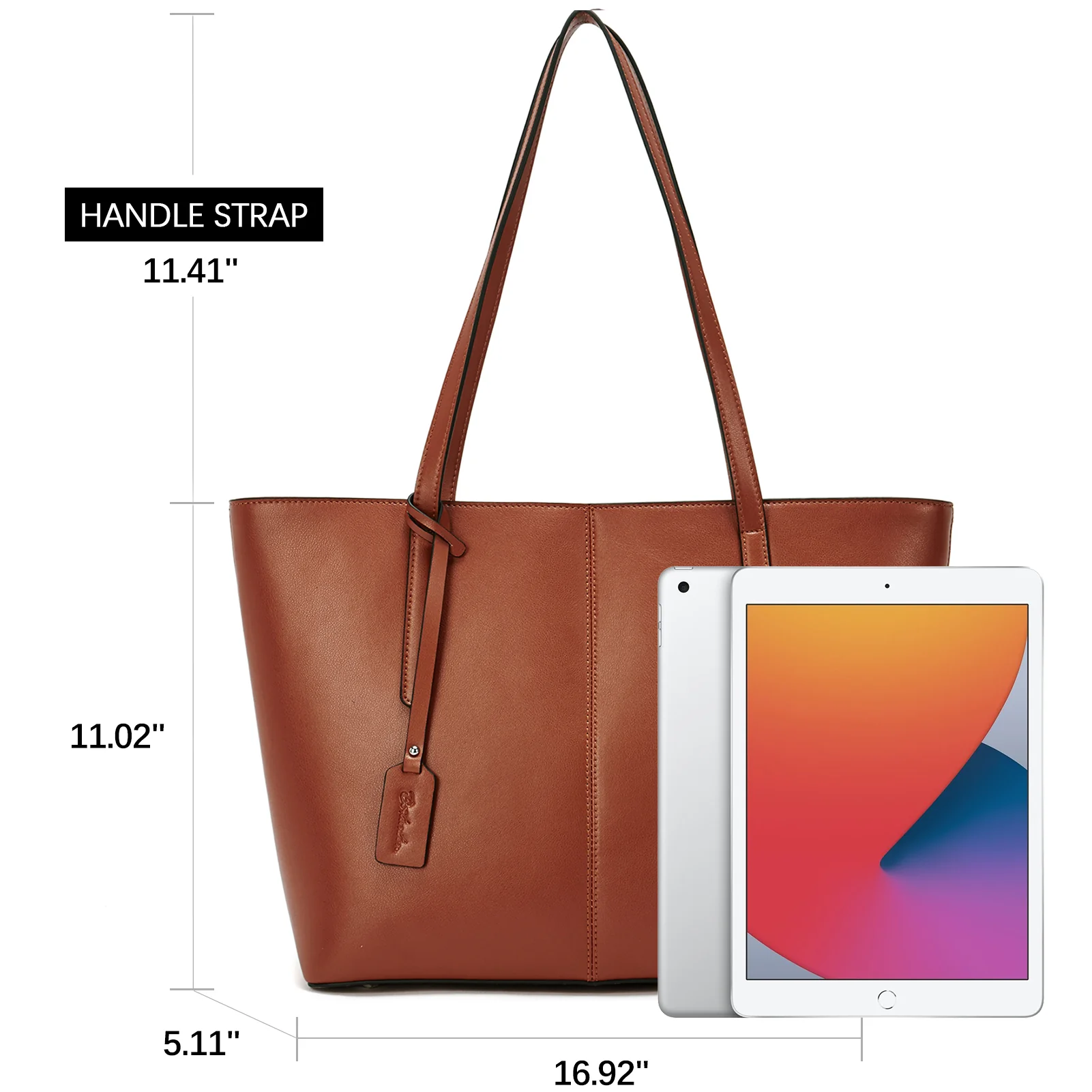 Carol Leather Work Tote 16'' - Image 54