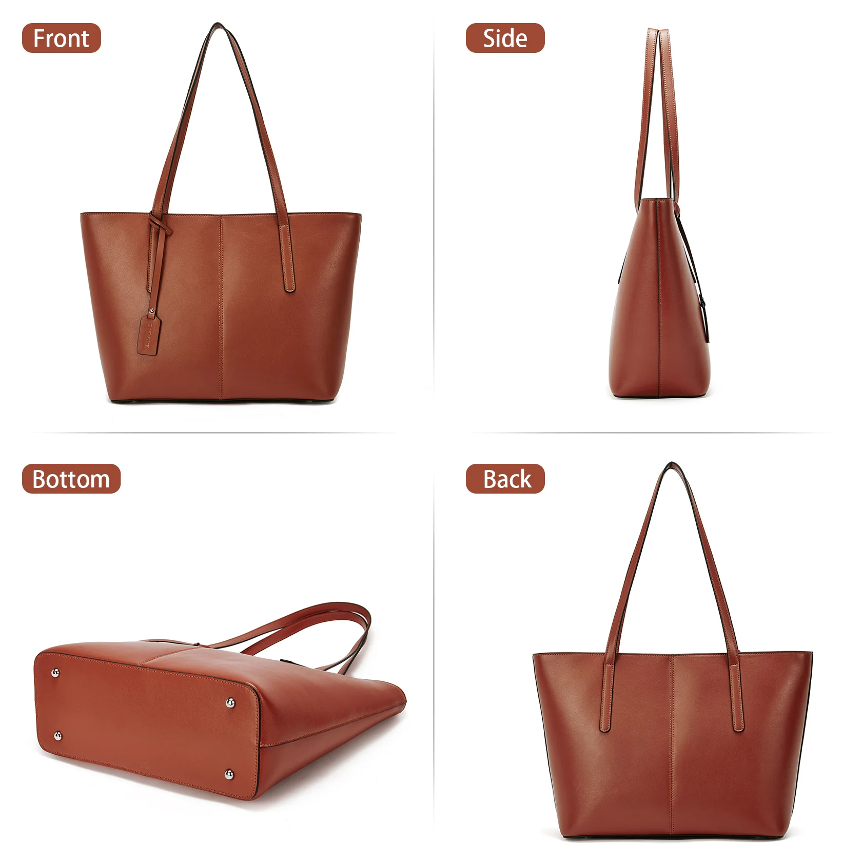 Carol Leather Work Tote 16'' - Image 57