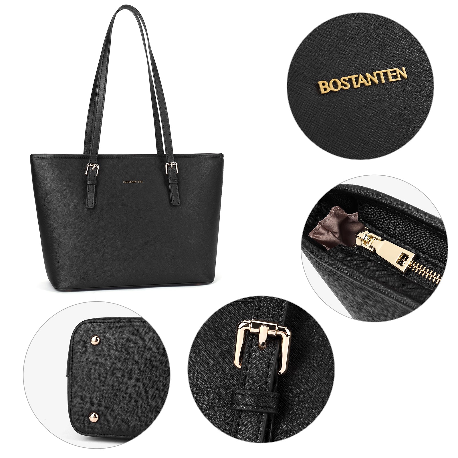 BOSTANTEN Women Handbag Genuine Leather Tote Bag Shoulder Purses - Image 3
