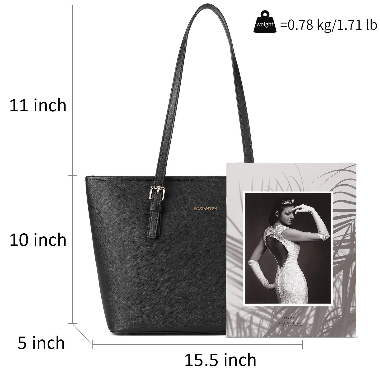 BOSTANTEN Women Handbag Genuine Leather Tote Bag Shoulder Purses - Image 6