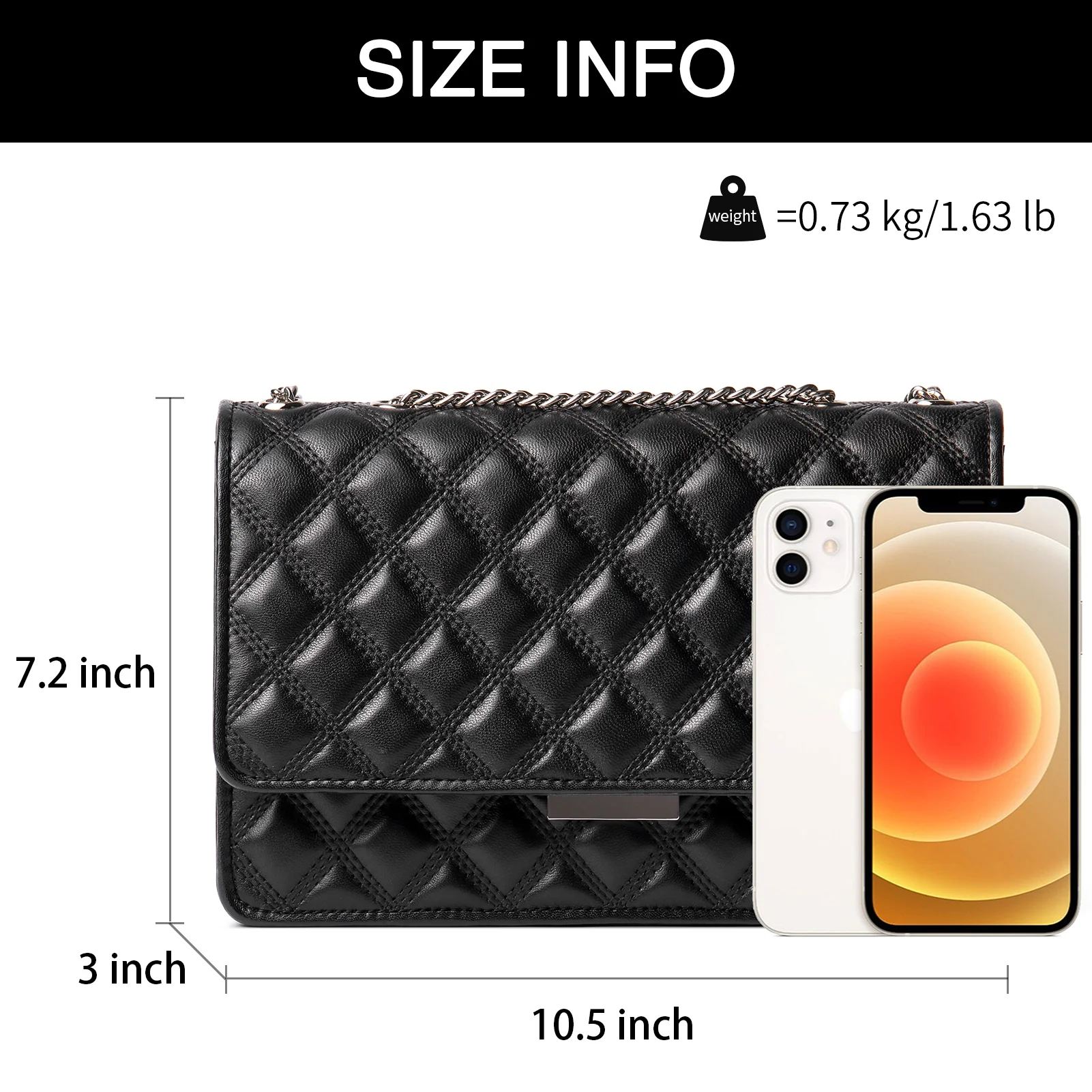 BOSTANTEN Women Handbags Designer Lambskin Leather Quilted Purses Crossbody Shoulder Bag with Chain Strap - Image 6