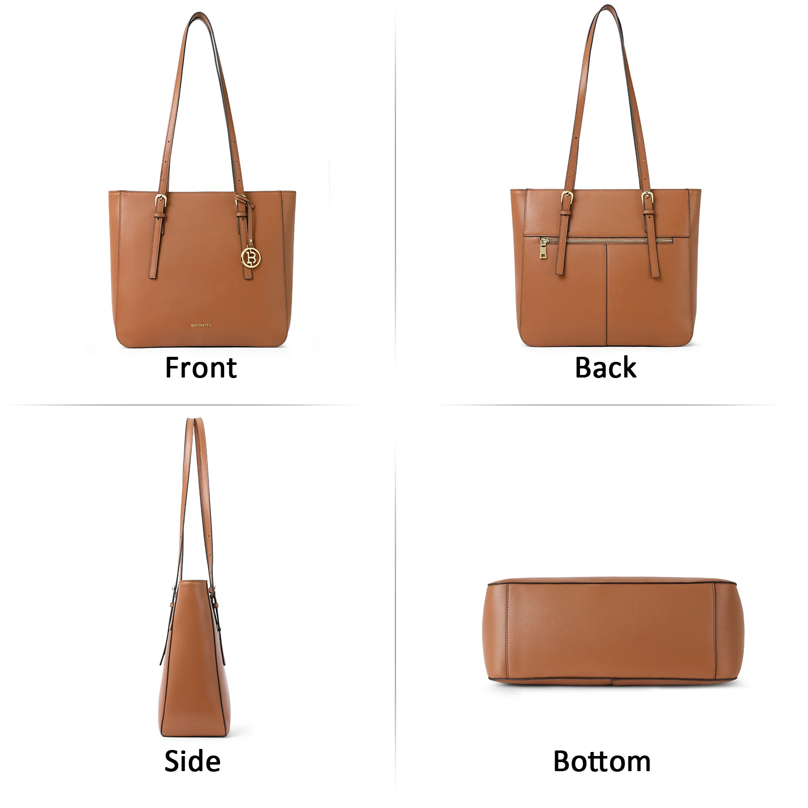 BOSTANTEN Women Handbags Genuine Leather Designer Tote Bags Work Shoulder Large Purses for Women - Image 10