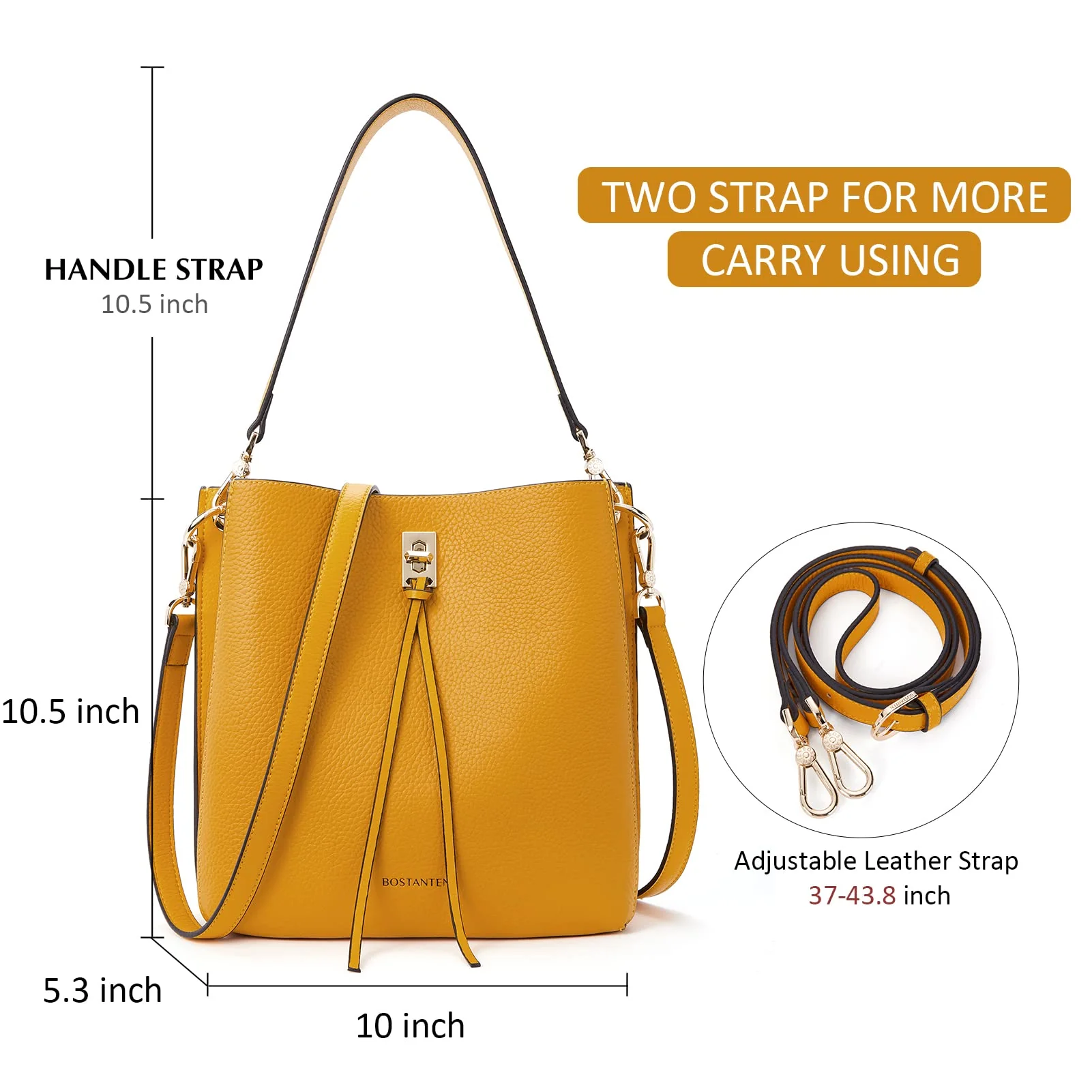Lotty Tasseled Grained Leather Medium Bucket Bag - Image 25