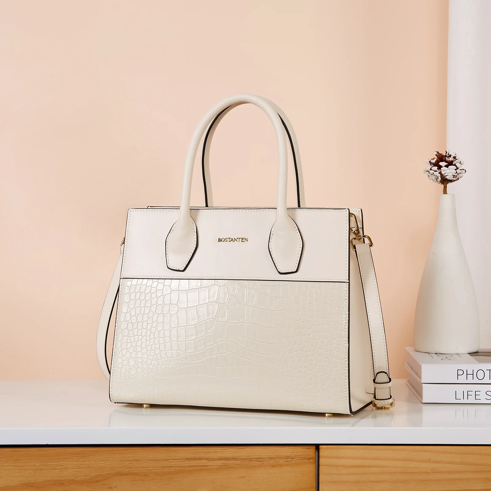 BOSTANTEN Women Handbags Genuine Leather Top Handle Satchel Purse Fashion Work Daily Tote Bags - Image 13
