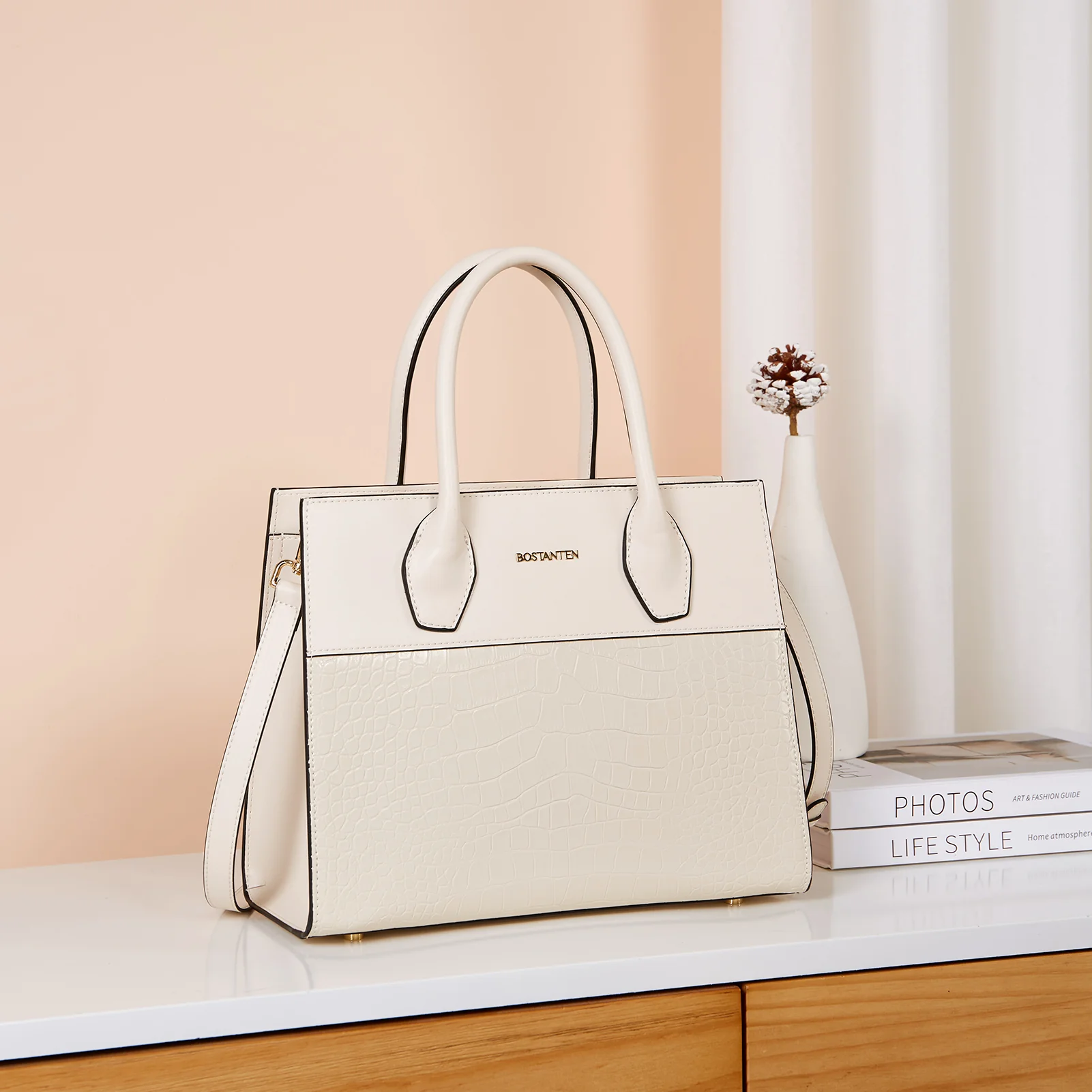 BOSTANTEN Women Handbags Genuine Leather Top Handle Satchel Purse Fashion Work Daily Tote Bags - Image 14