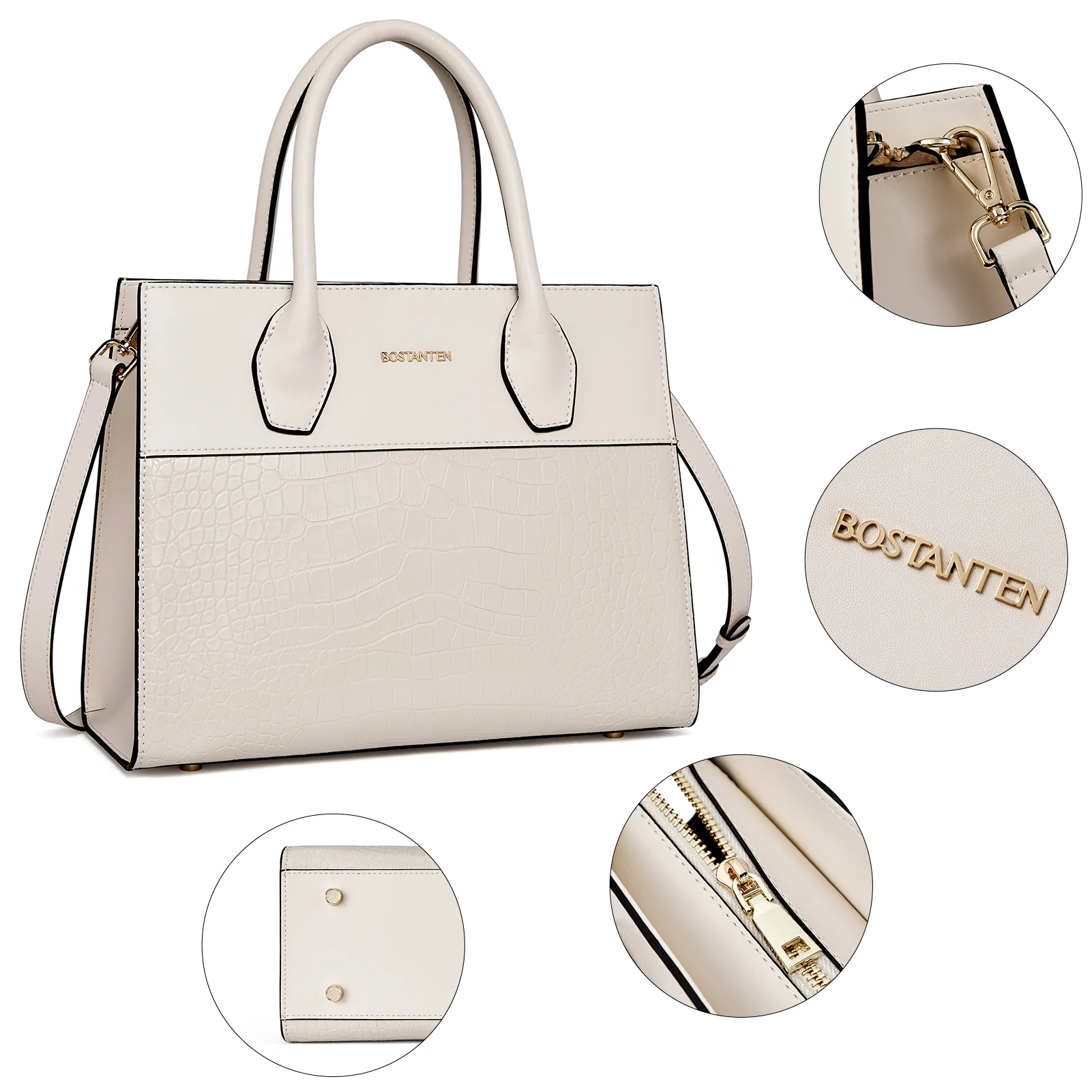 BOSTANTEN Women Handbags Genuine Leather Top Handle Satchel Purse Fashion Work Daily Tote Bags - Image 18