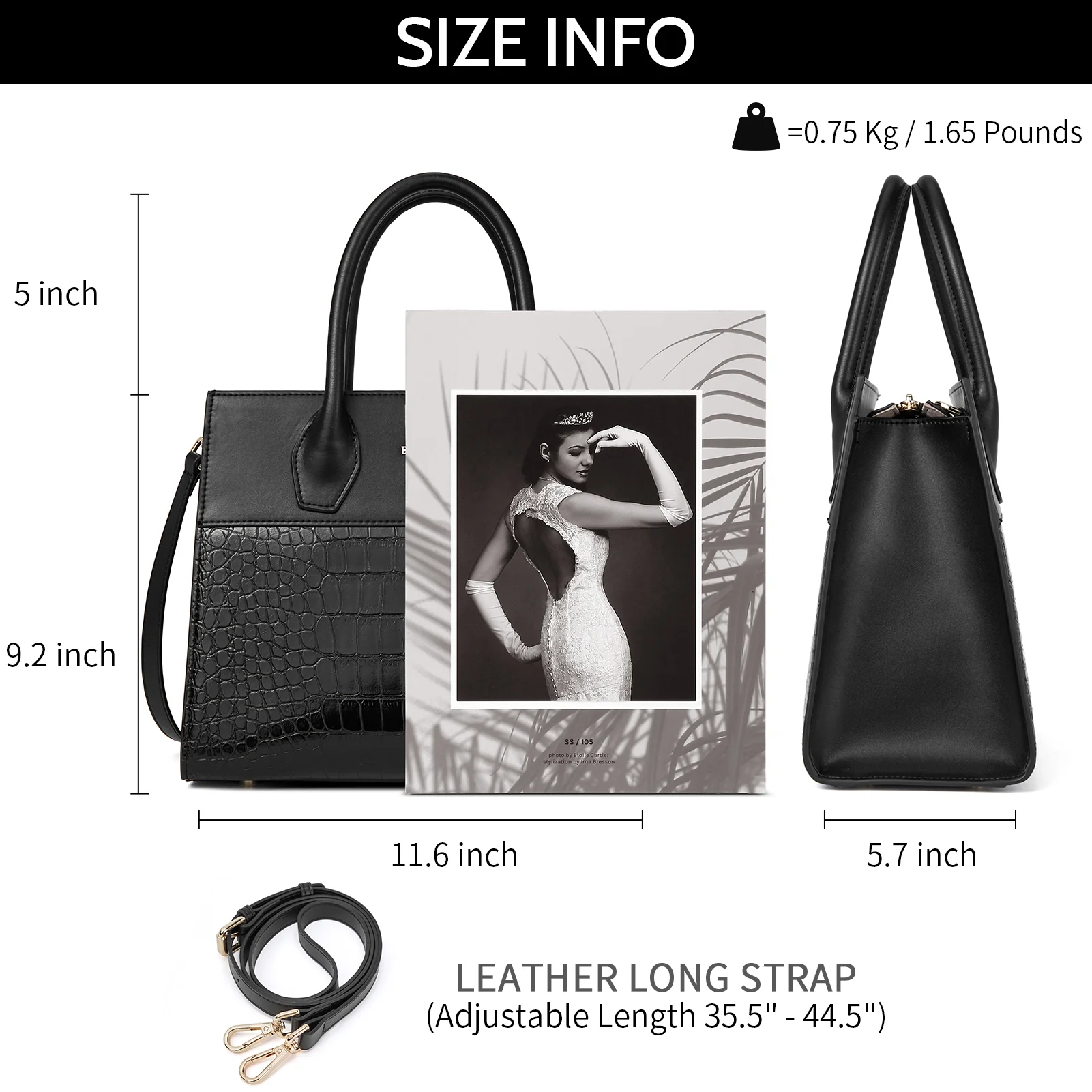 BOSTANTEN Women Handbags Genuine Leather Top Handle Satchel Purse Fashion Work Daily Tote Bags - Image 7