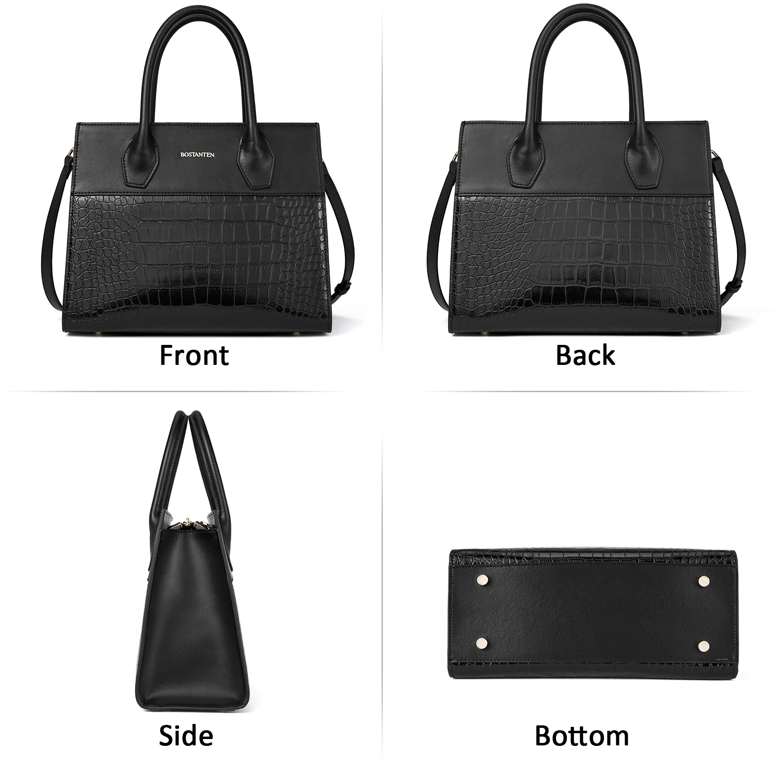 BOSTANTEN Women Handbags Genuine Leather Top Handle Satchel Purse Fashion Work Daily Tote Bags - Image 8
