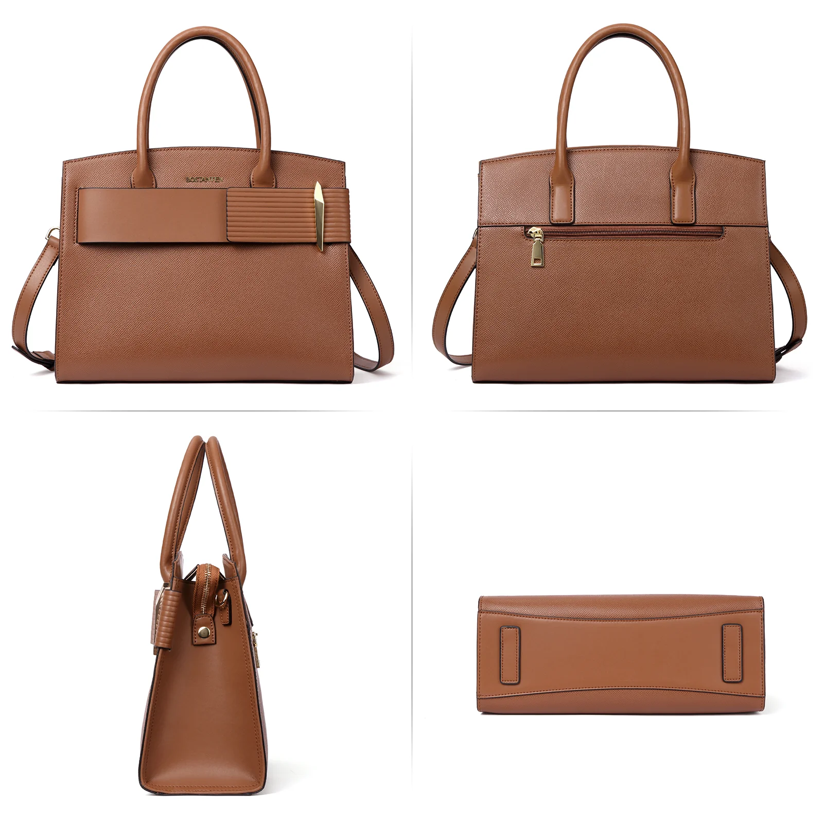 Nevin Stylish Leather Tote Bag - Designer Collection - Image 5