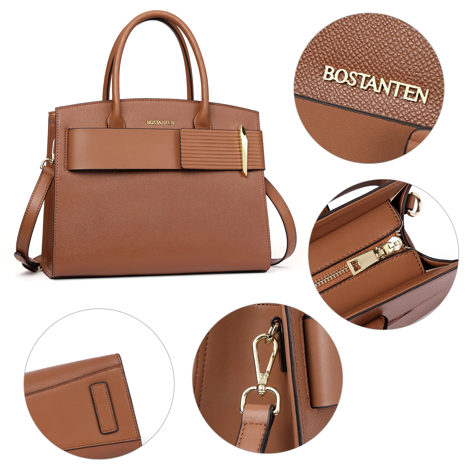 Nevin Stylish Leather Tote Bag - Designer Collection - Image 6