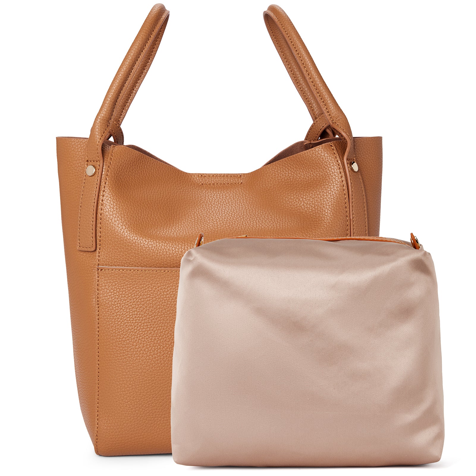 BOSTANTEN Women Handbags Leather Purses Designer Hobo Bucket Tote Bags with Zipper Pouch - Image 16