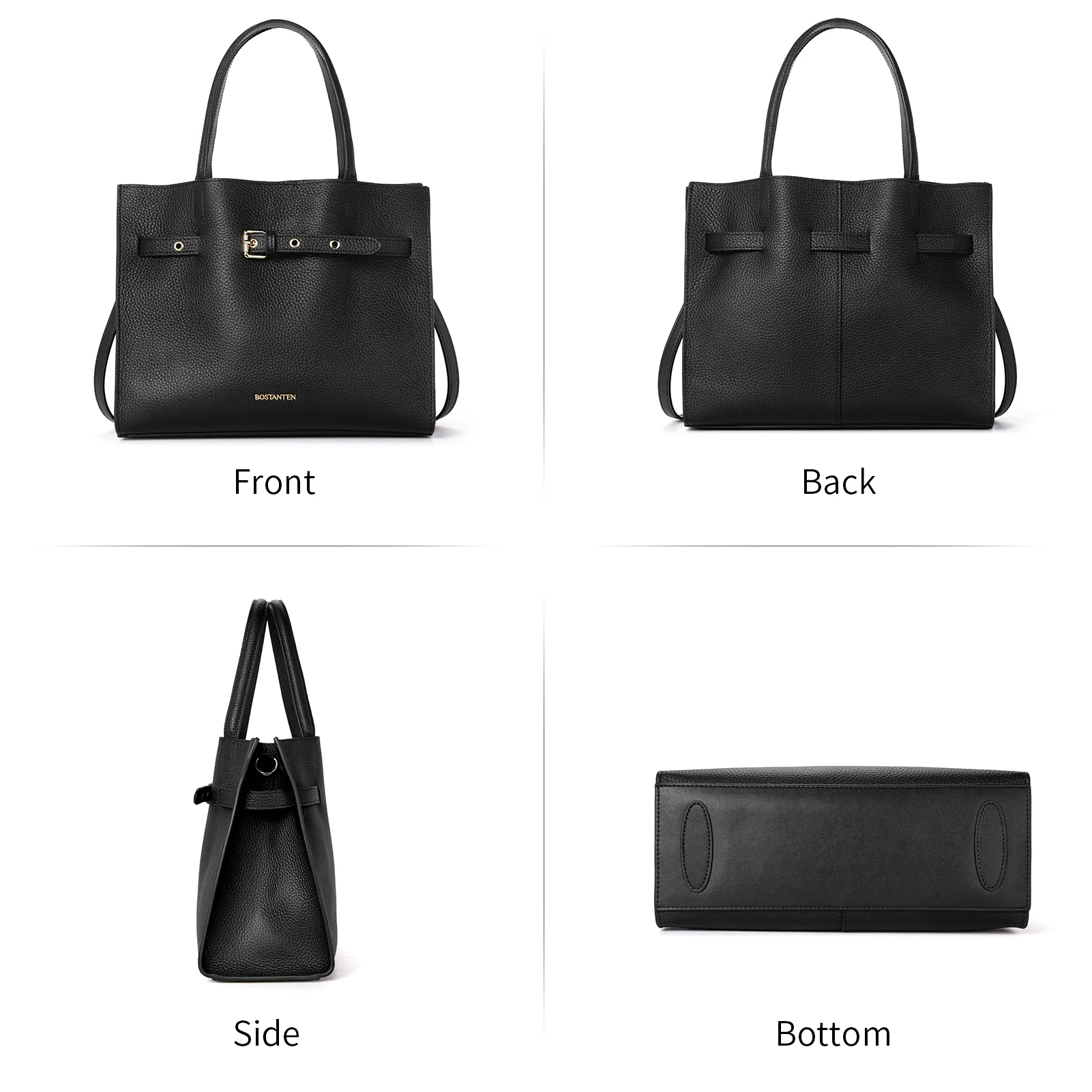 BOSTANTEN Women Handbags Purses Leather Tote Bags Designer Fashion Top Handle Crossbody Bags with Zipper Pouch - Image 5