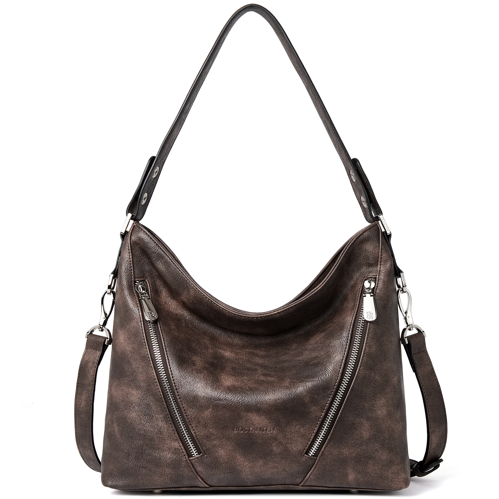 BOSTANTEN Women Leather Handbag Designer Ladies Hobo Purses Shoulder Bags - Image 8