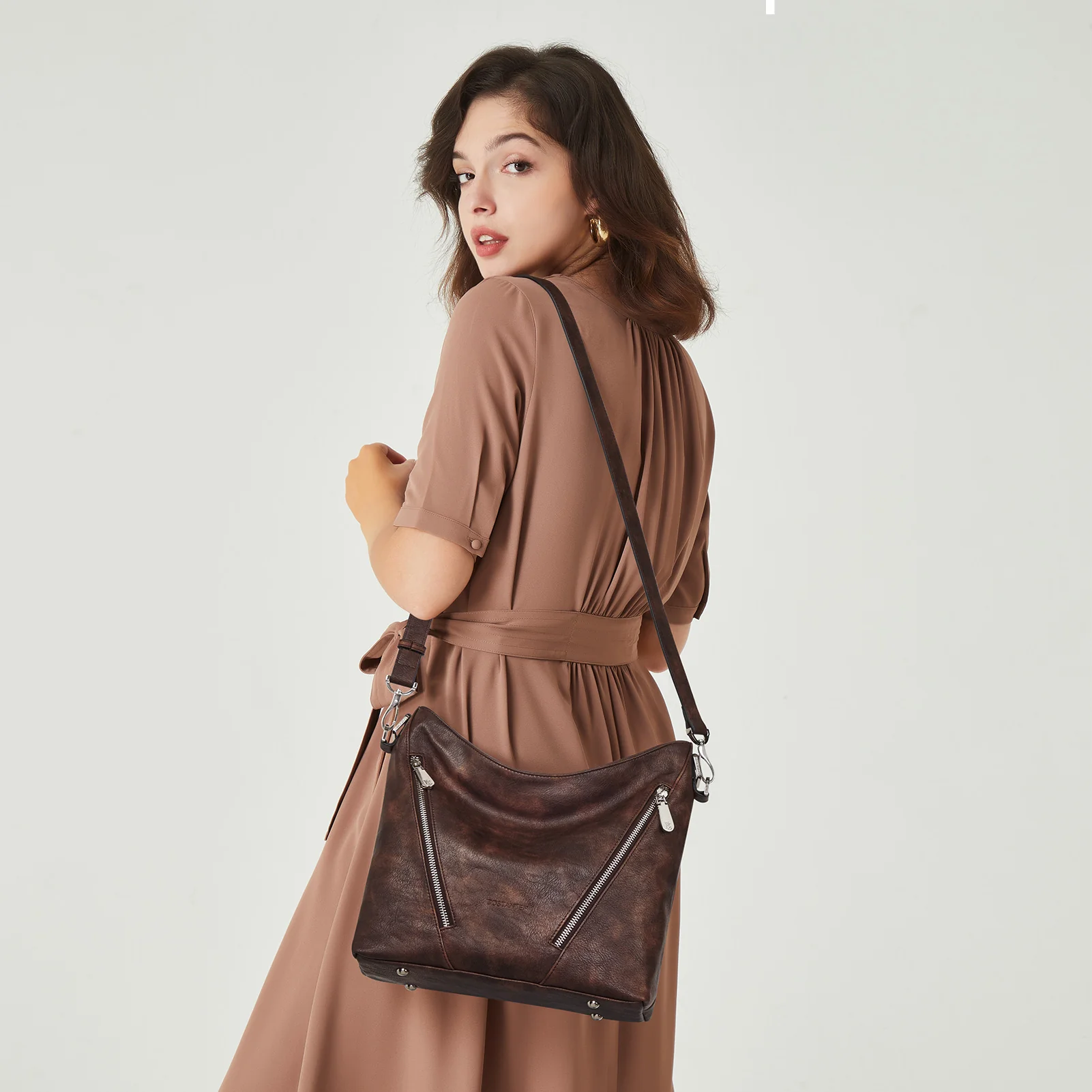 BOSTANTEN Women Leather Handbag Designer Ladies Hobo Purses Shoulder Bags - Image 9
