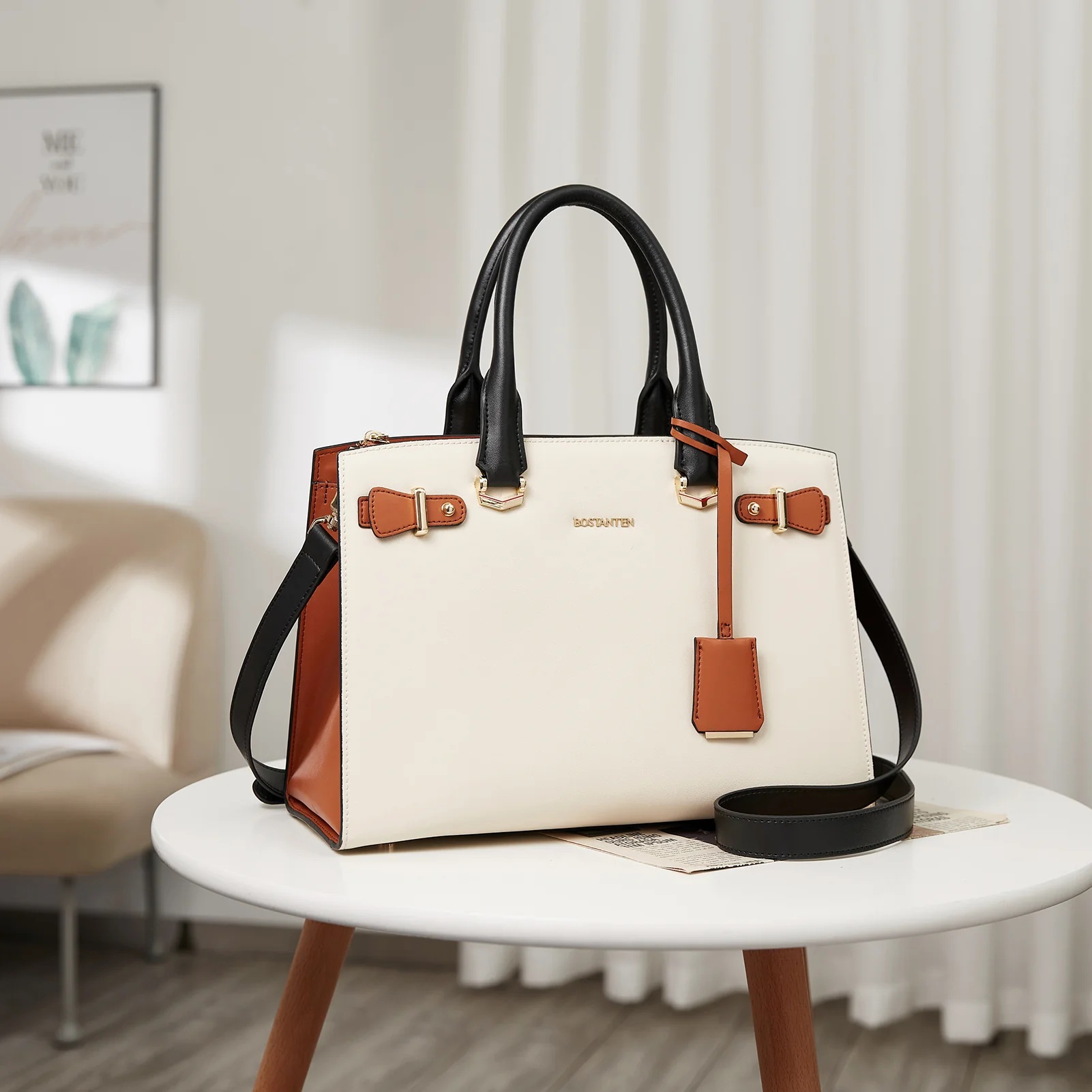 Nevin Elegant Medium Leather Crossbody Bag - Image 36