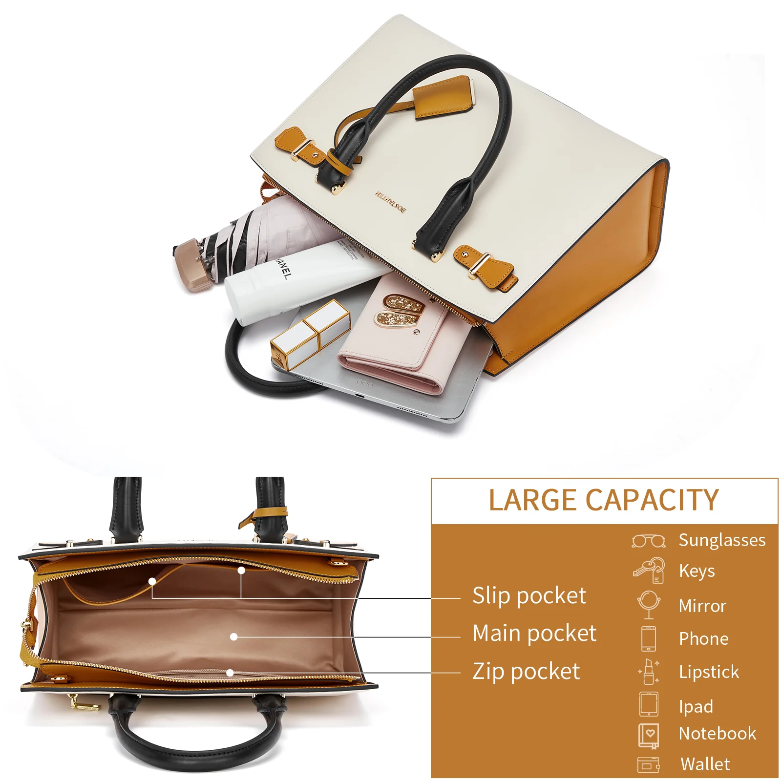 Nevin Elegant Medium Leather Crossbody Bag - Image 5