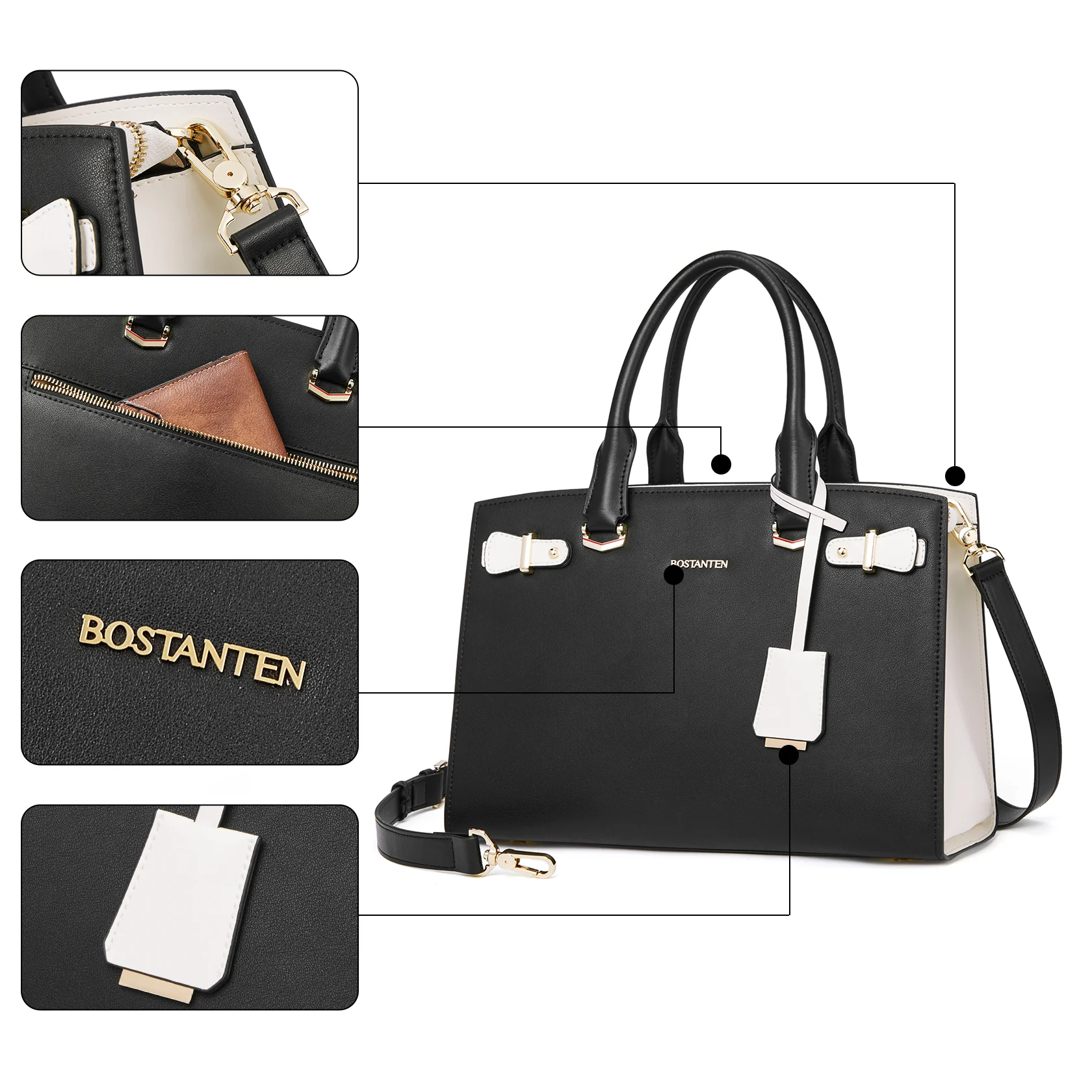 Nevin Elegant Medium Leather Crossbody Bag - Image 51