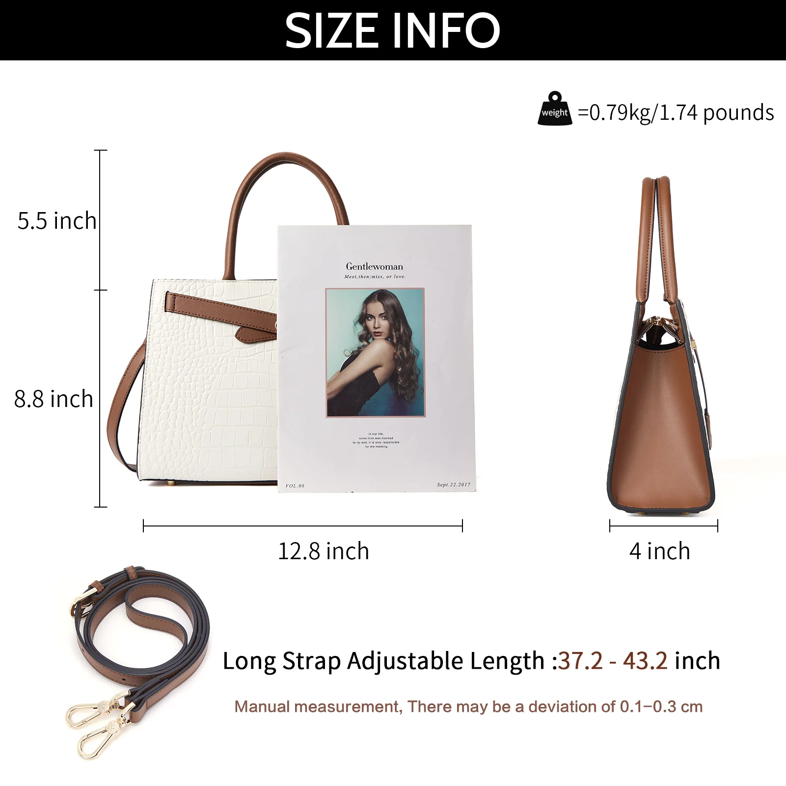 BOSTANTEN Women Leather Handbag Designer Satchel Purses Top Handle Shoulder Totes Crossbody Bag - Image 2