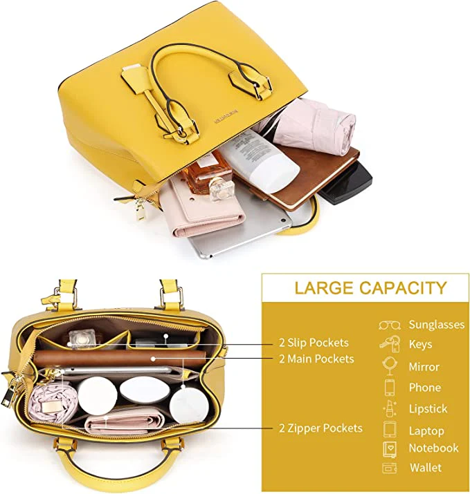 BOSTANTEN Women Leather Handbag Designer Top Handle Satchel Shoulder Bag Crossbody Purses - Image 13