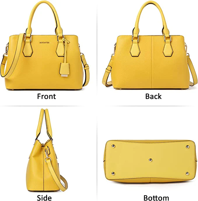 BOSTANTEN Women Leather Handbag Designer Top Handle Satchel Shoulder Bag Crossbody Purses - Image 14