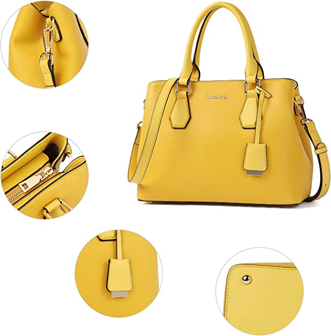 BOSTANTEN Women Leather Handbag Designer Top Handle Satchel Shoulder Bag Crossbody Purses - Image 15
