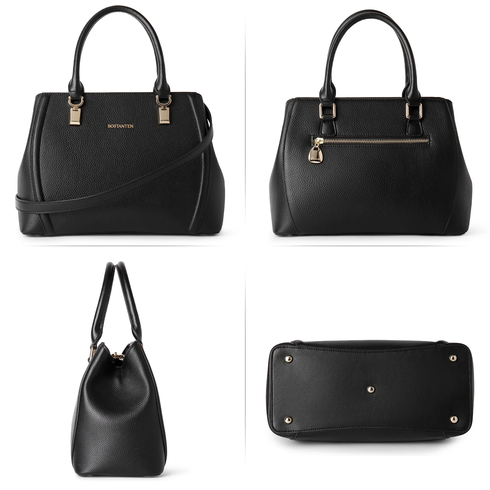 BOSTANTEN Women Leather Handbag Designer Top Handle Satchel Shoulder Bag Crossbody Purses - Image 3