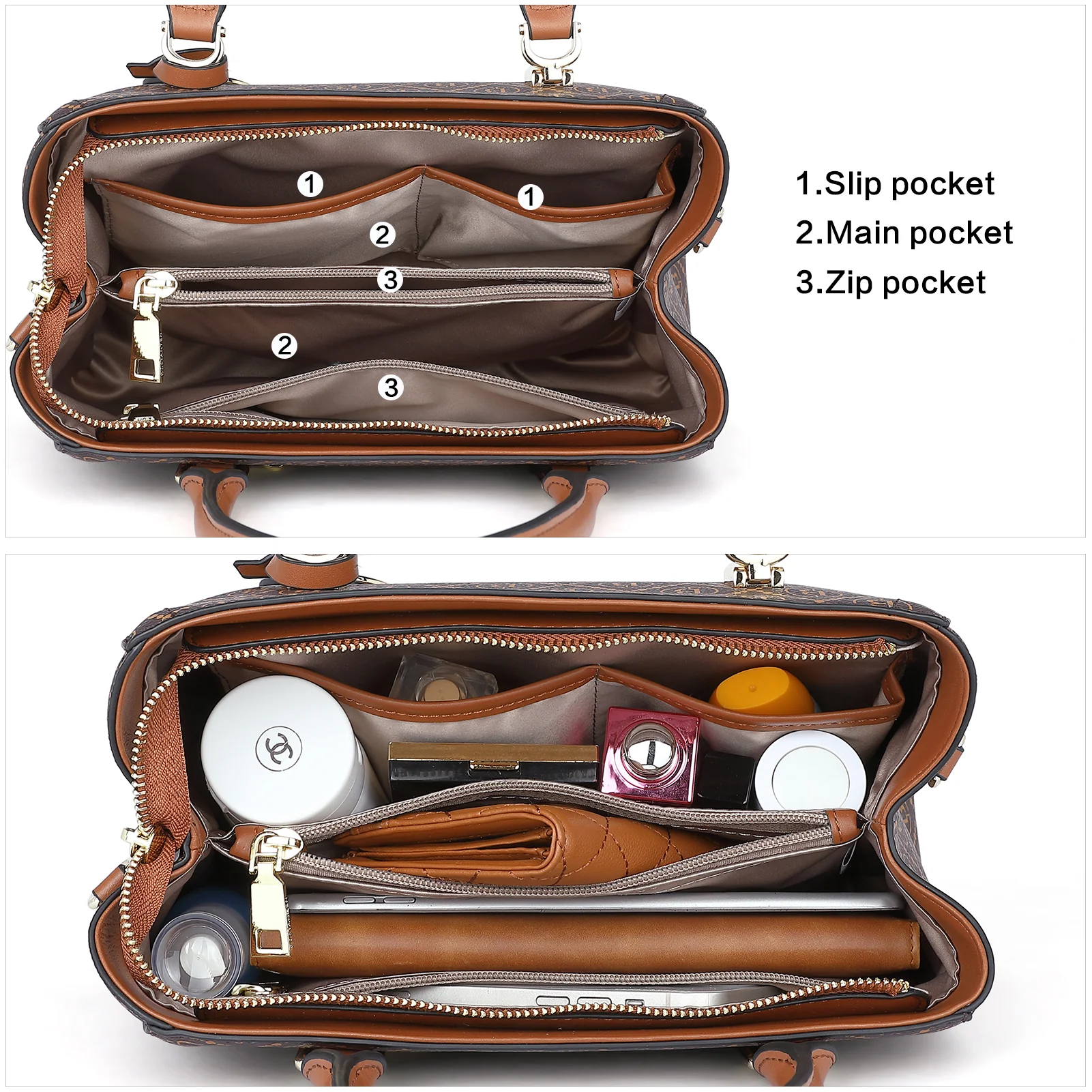 BOSTANTEN Women Leather Handbag Designer Top Handle Satchel Shoulder Bag Crossbody Purses - Image 10