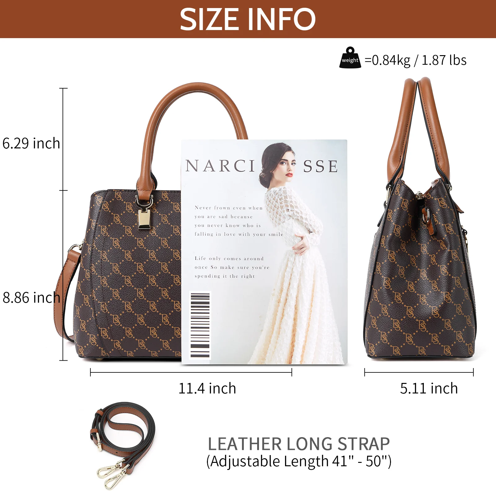 BOSTANTEN Women Leather Handbag Designer Top Handle Satchel Shoulder Bag Crossbody Purses - Image 12