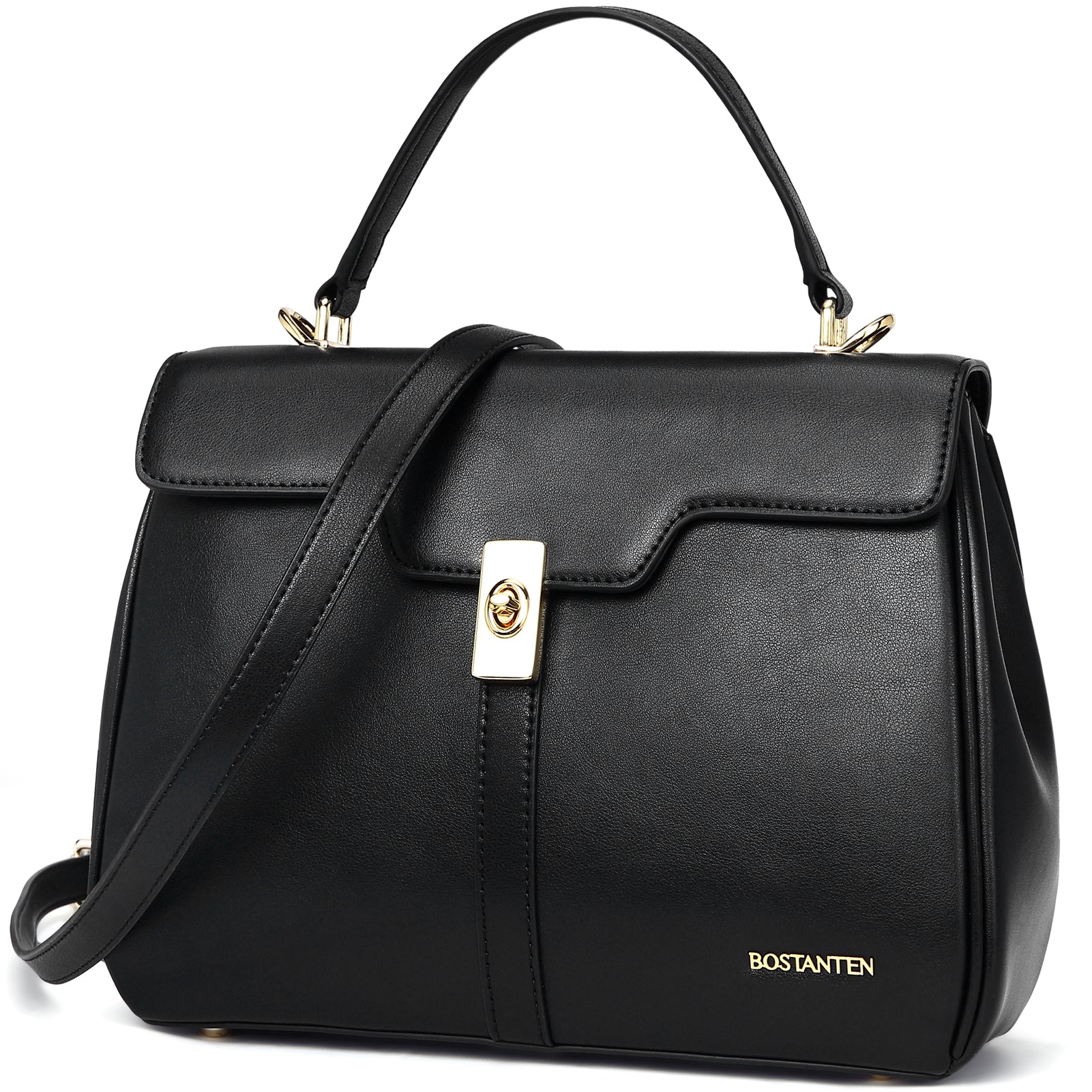 BOSTANTEN Women Leather Handbag Designer Top Handle Satchel Shoulder Bag Crossbody Purses - Image 3