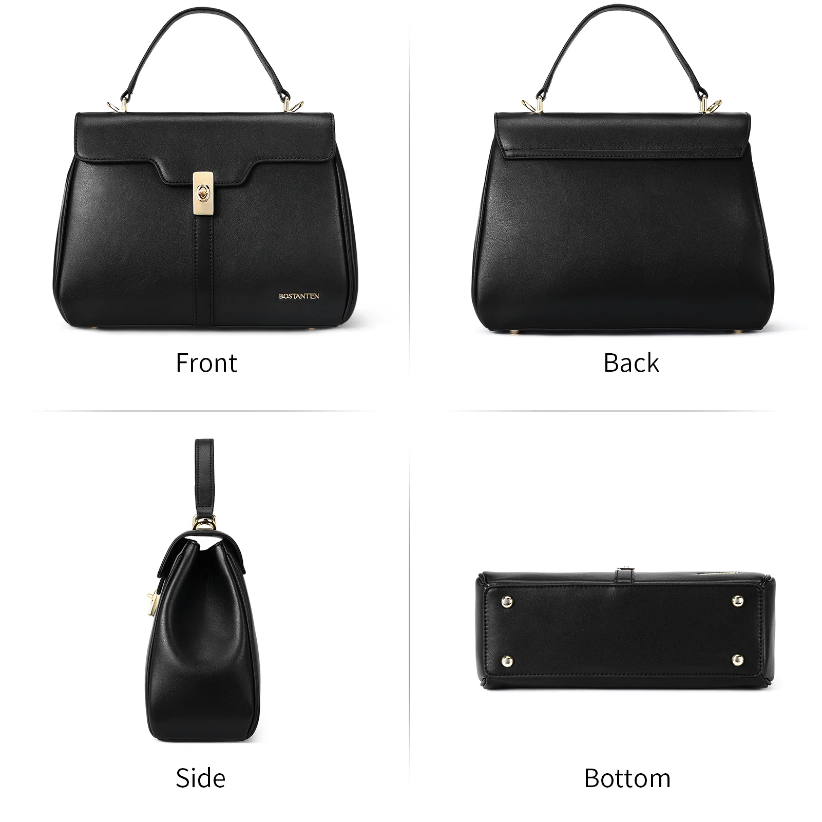 BOSTANTEN Women Leather Handbag Designer Top Handle Satchel Shoulder Bag Crossbody Purses - Image 6