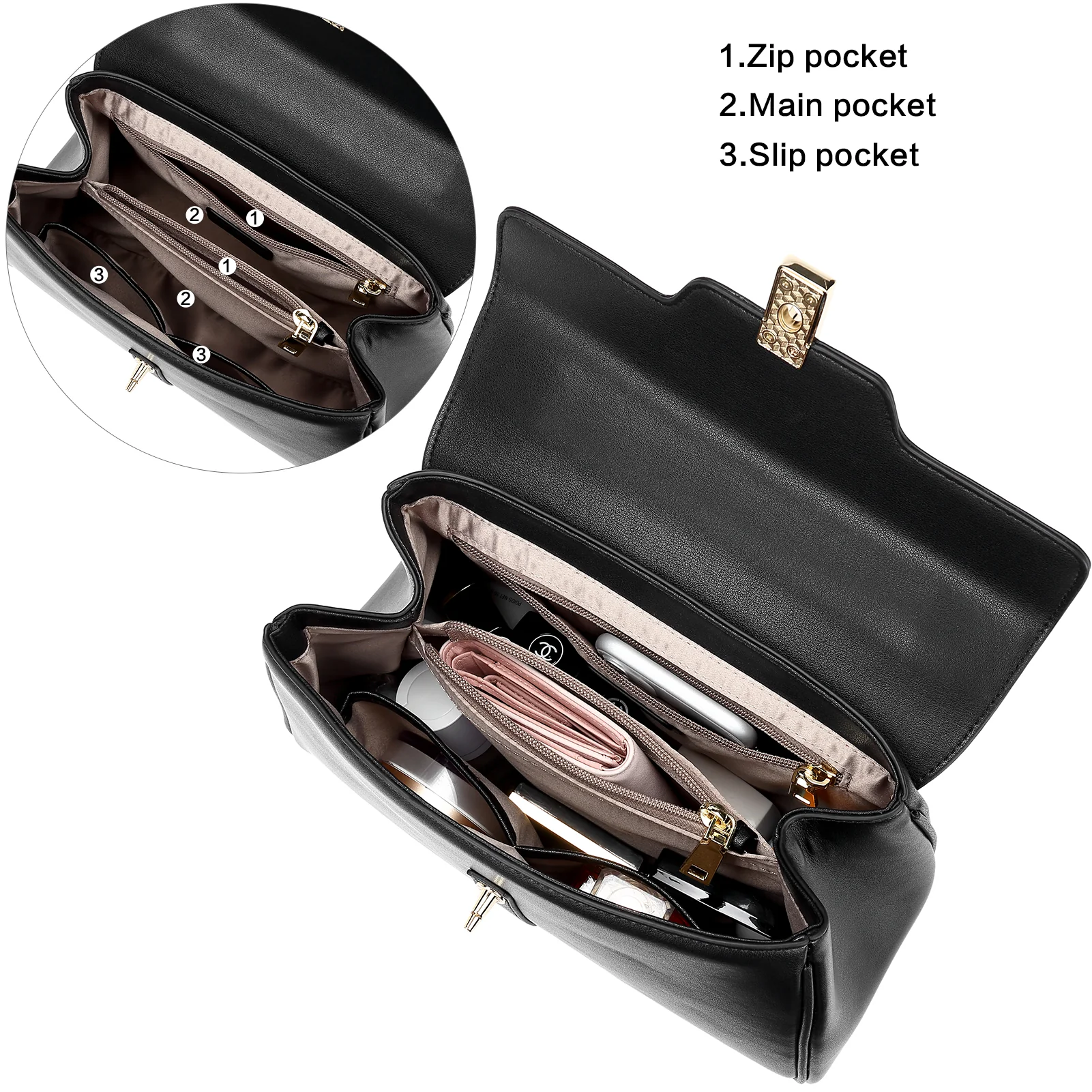 BOSTANTEN Women Leather Handbag Designer Top Handle Satchel Shoulder Bag Crossbody Purses - Image 7