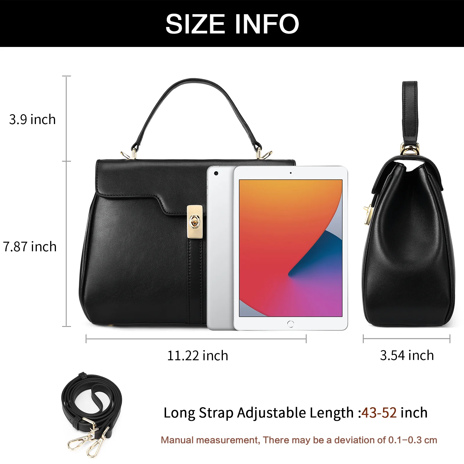 BOSTANTEN Women Leather Handbag Designer Top Handle Satchel Shoulder Bag Crossbody Purses - Image 8
